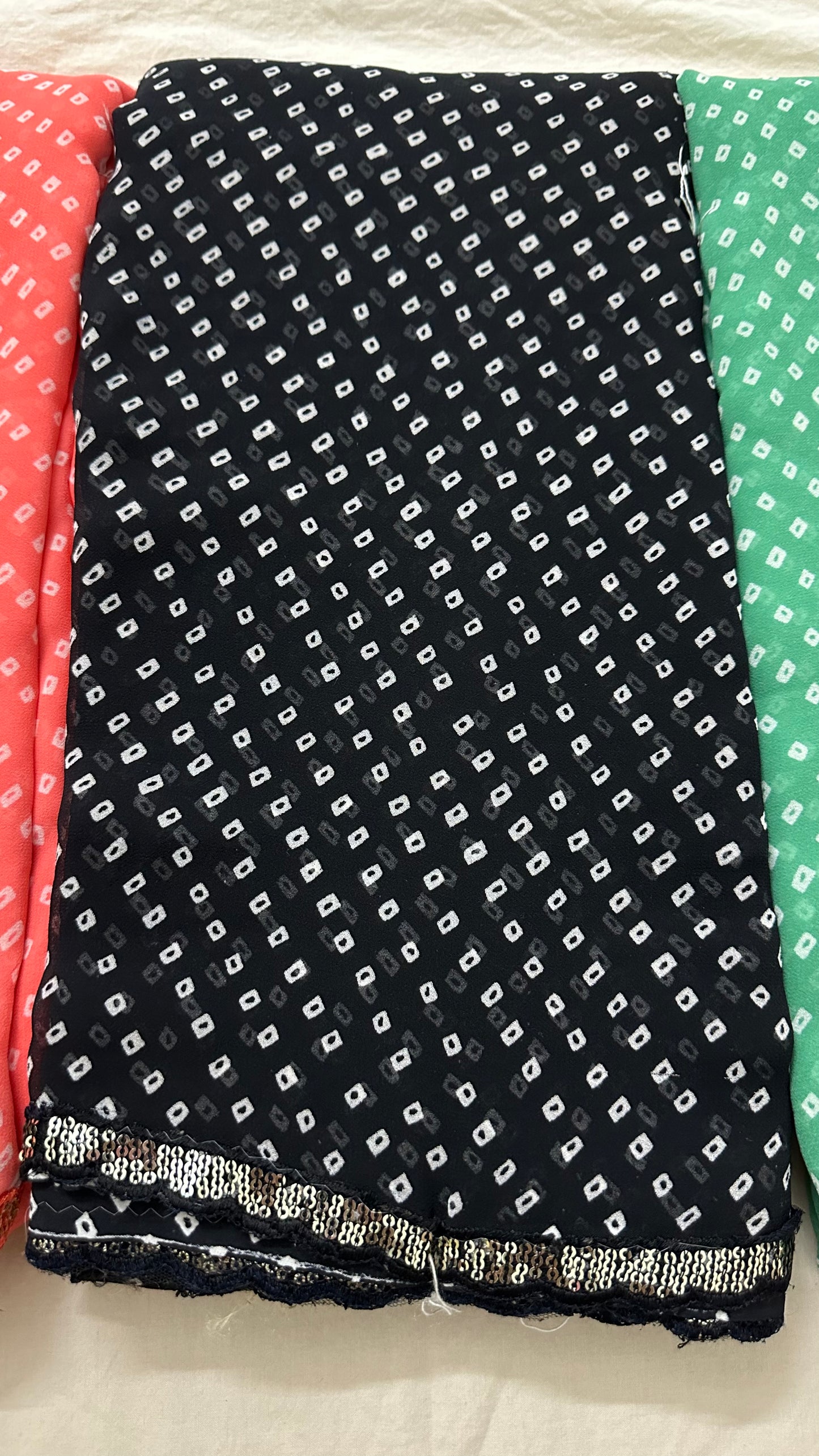 Georgette Bandhani Saree