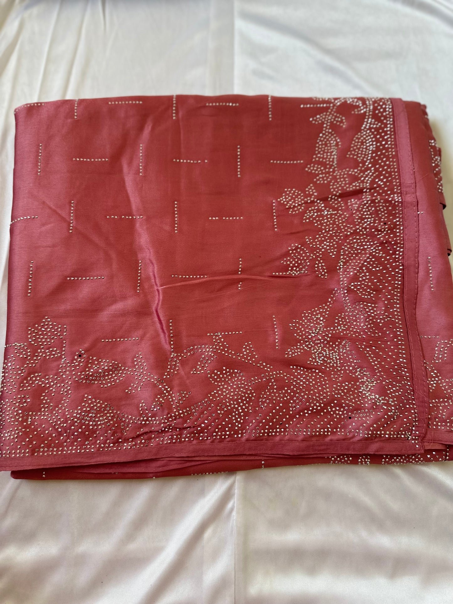 Pink Zarkan Satin Saree