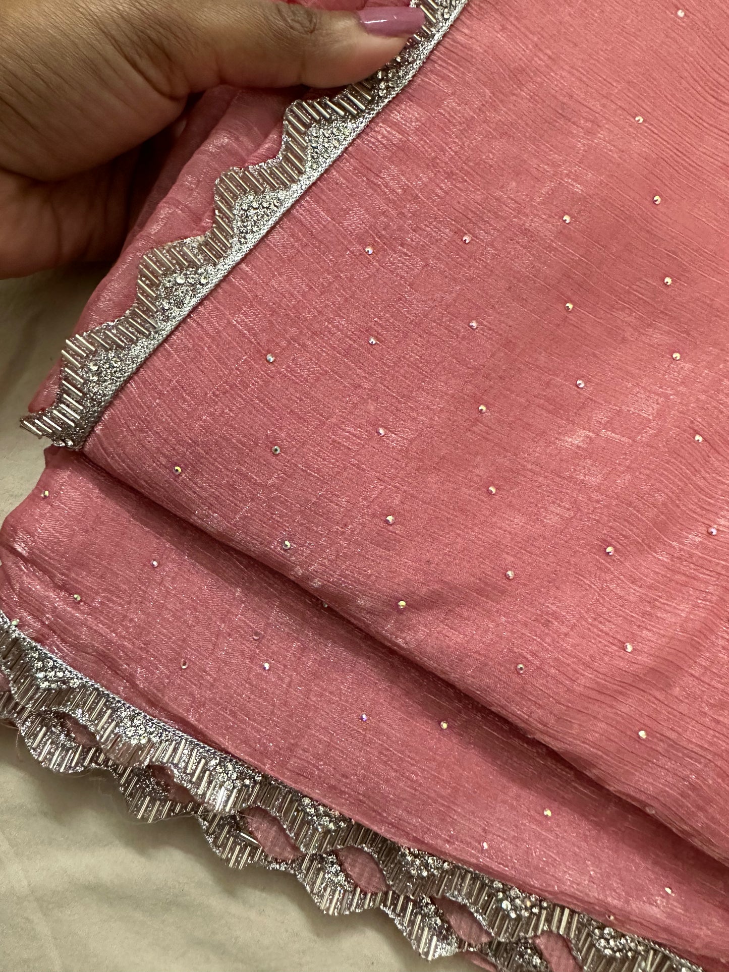 Pink Jimmy choo Saree