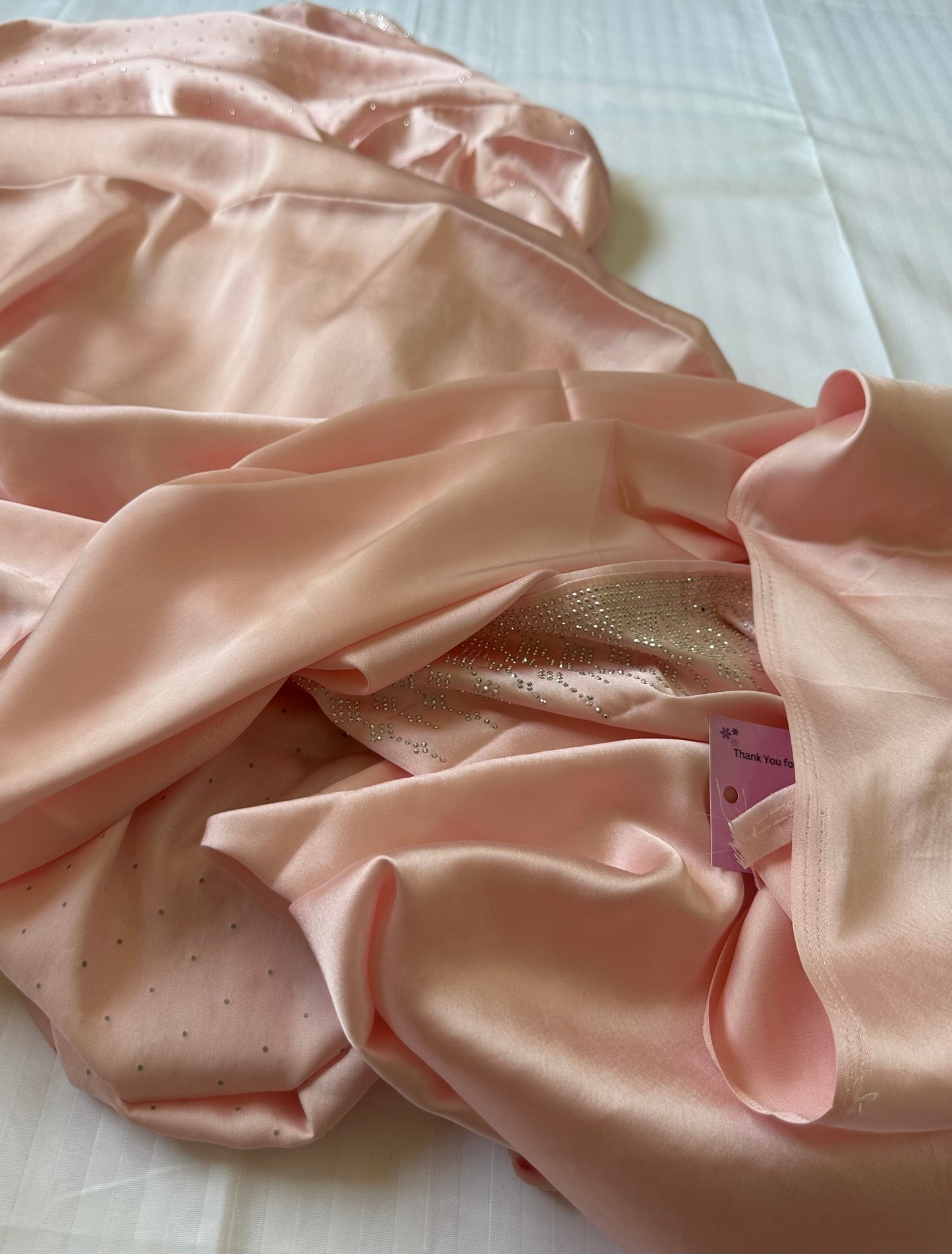 Light Pink Zarkan Satin Saree