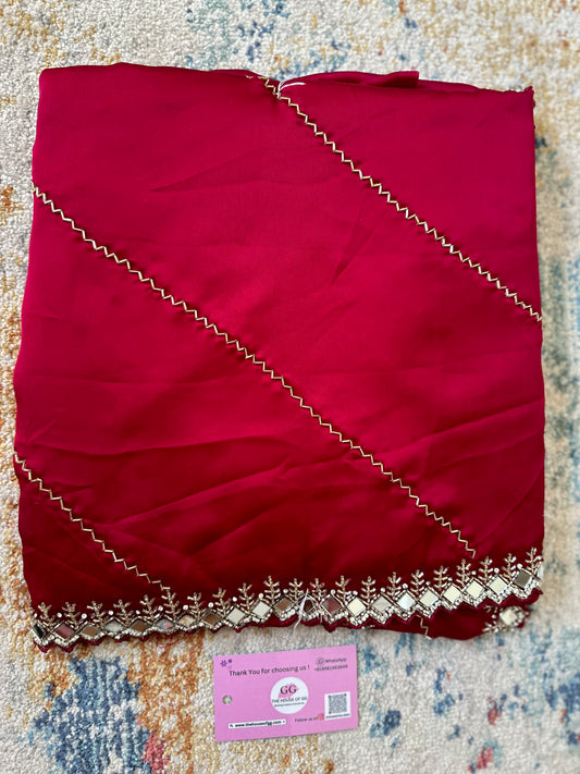 Cutdana Handwork Georgette Saree