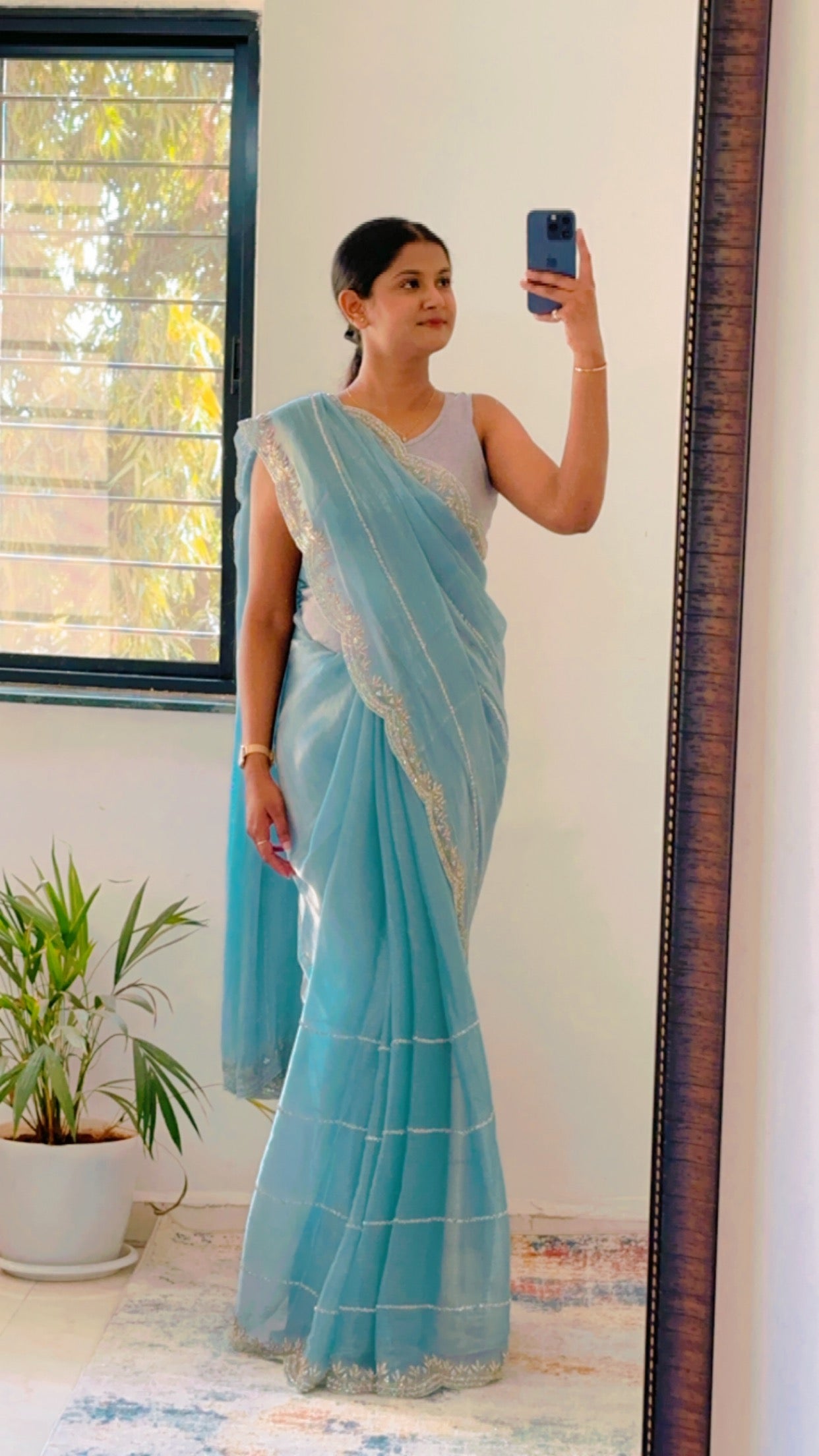 Cutdana Handwork Embellished Saree