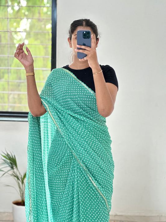 Georgette Bandhani Saree