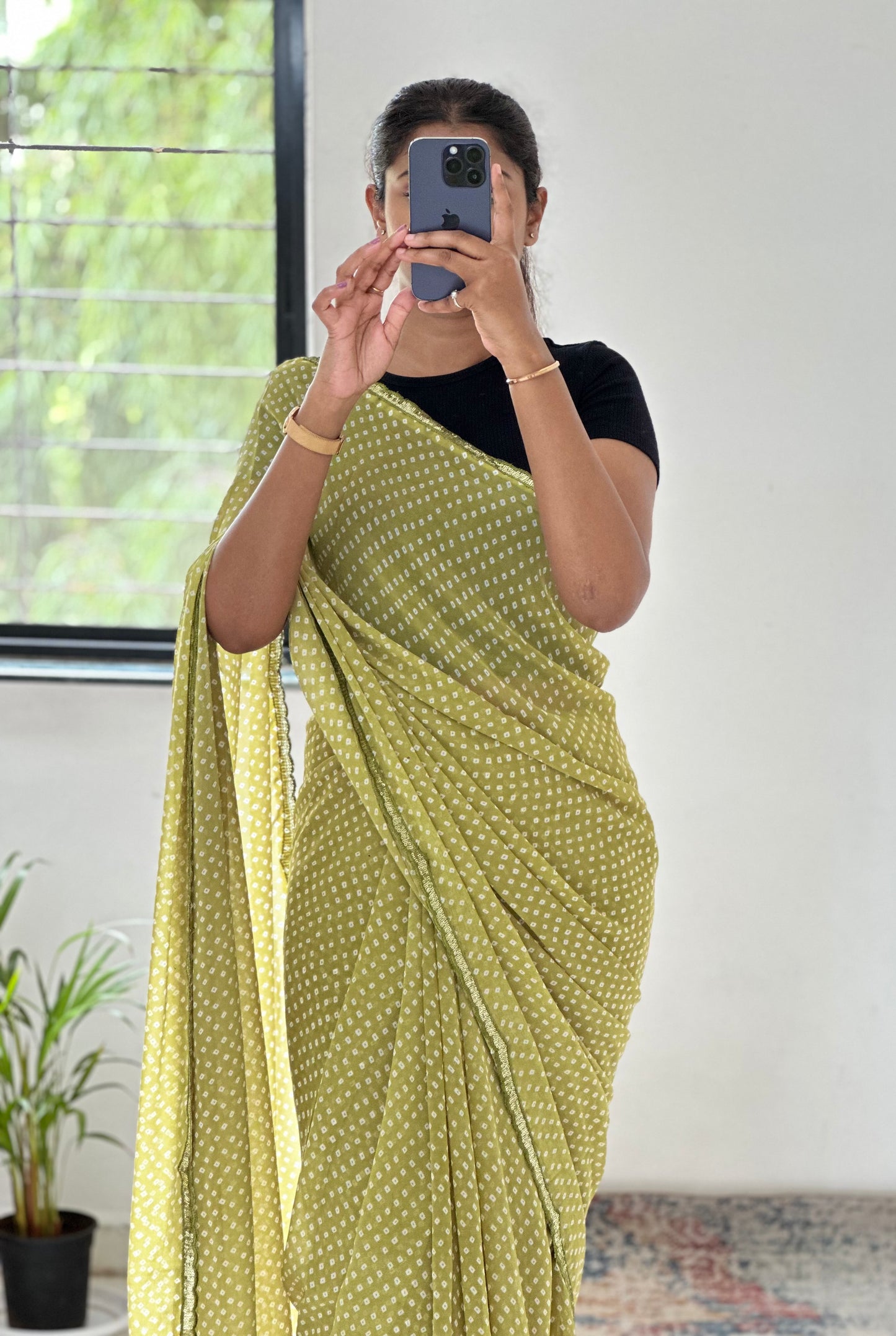 Georgette Bandhani Saree