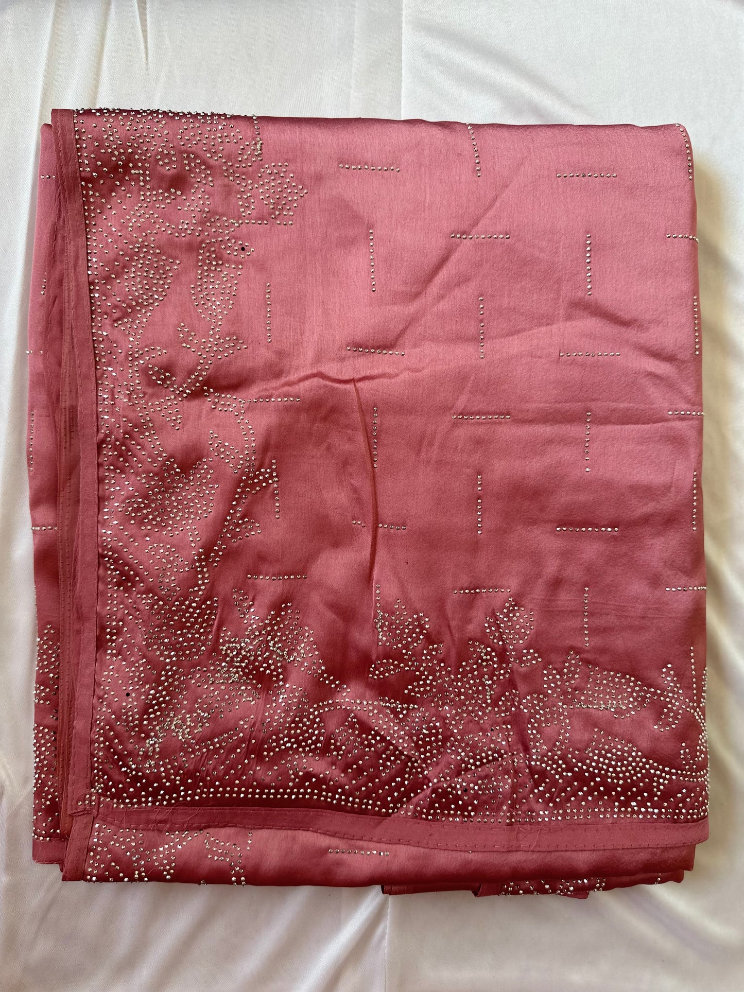 Pink Zarkan Satin Saree