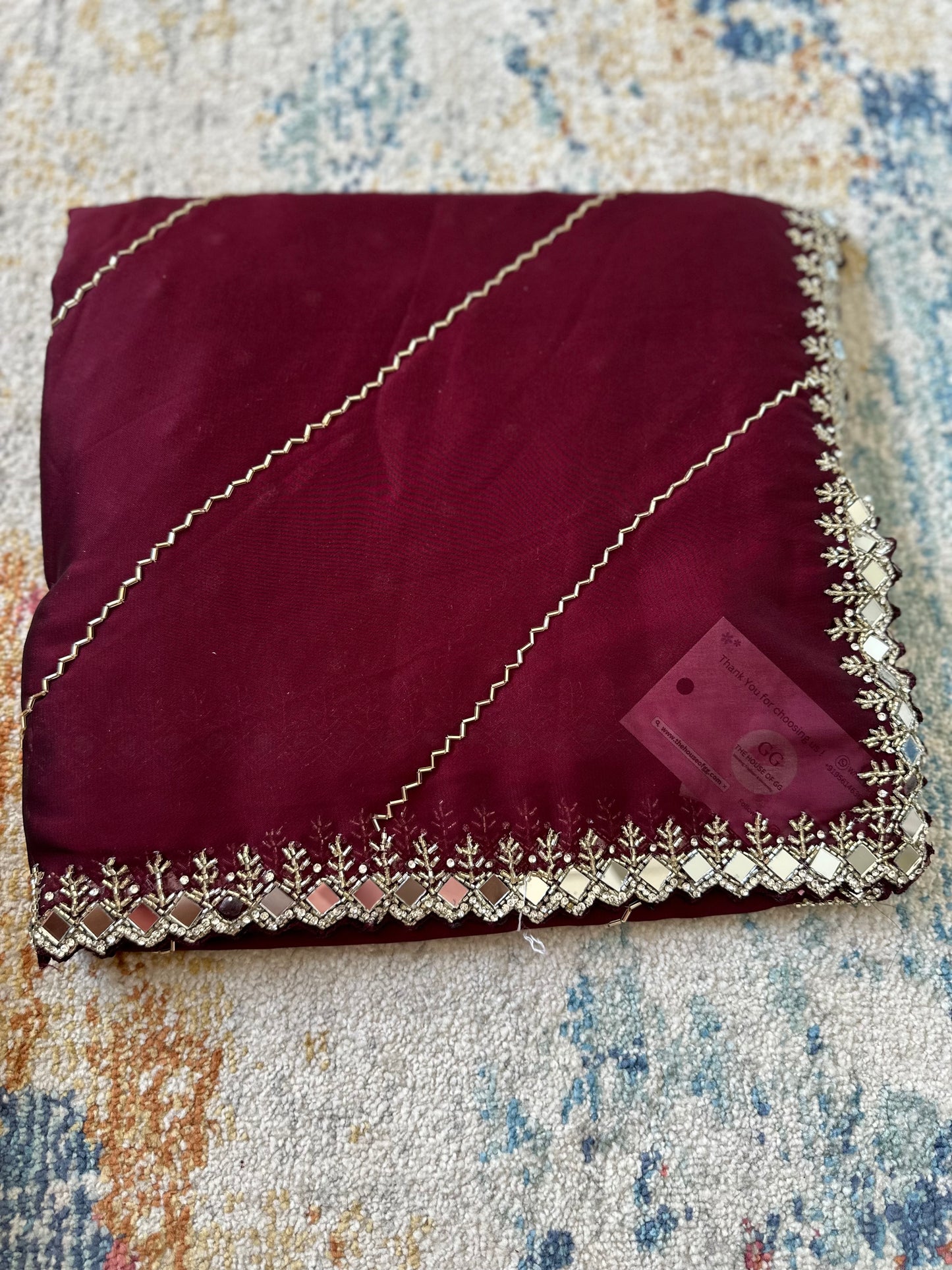 Cutdana Handwork Georgette Saree