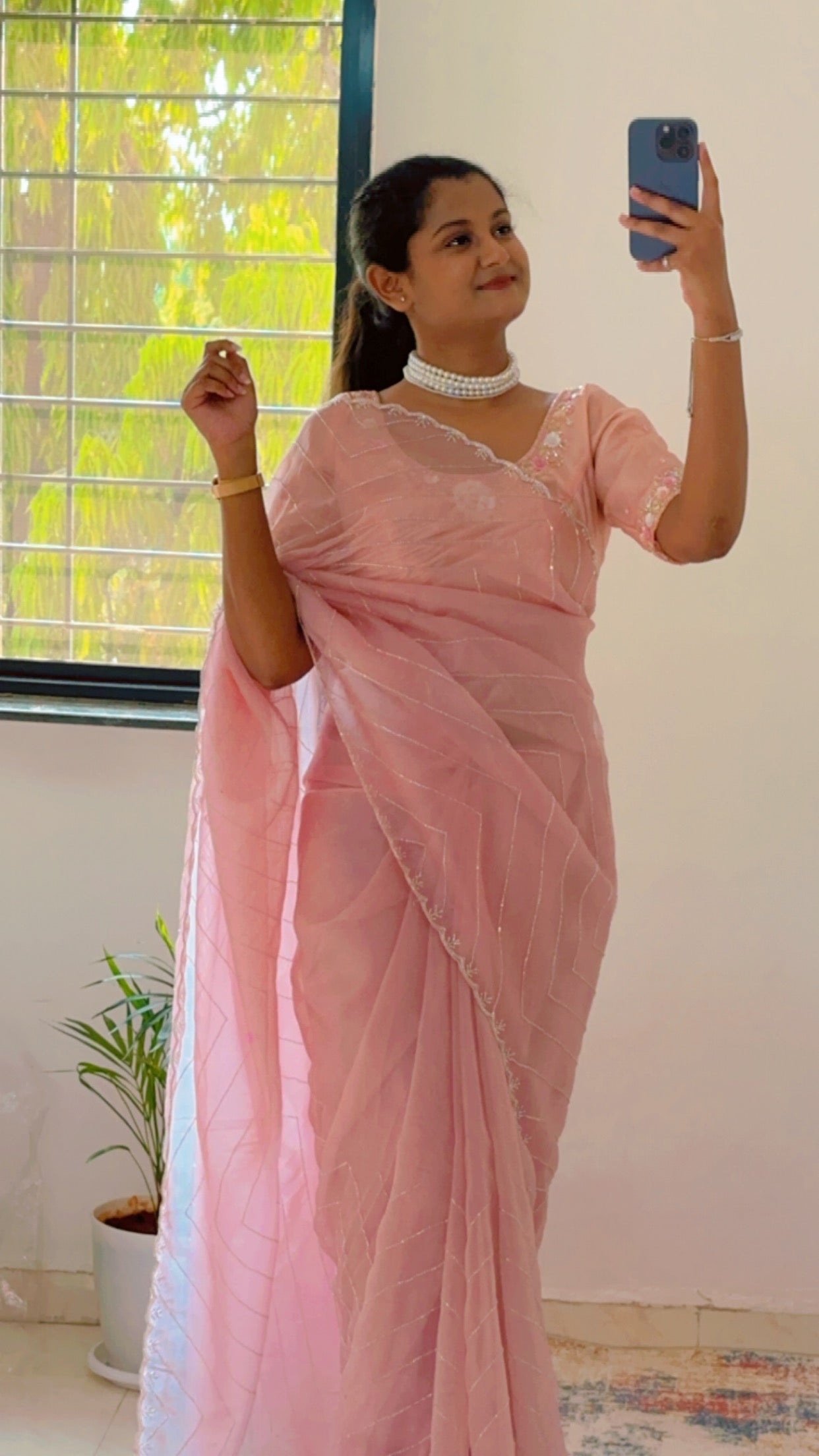 Cut Dana Handwork Saree
