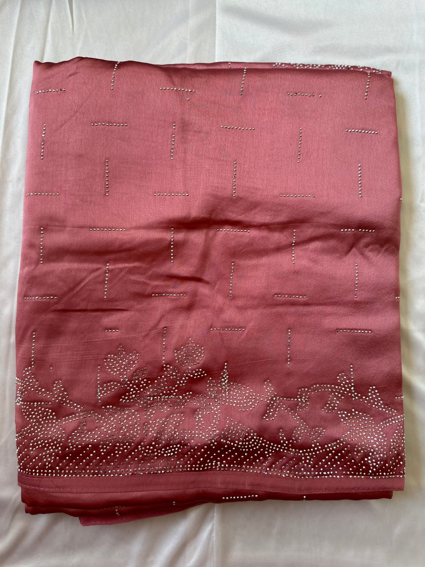 Pink Zarkan Satin Saree