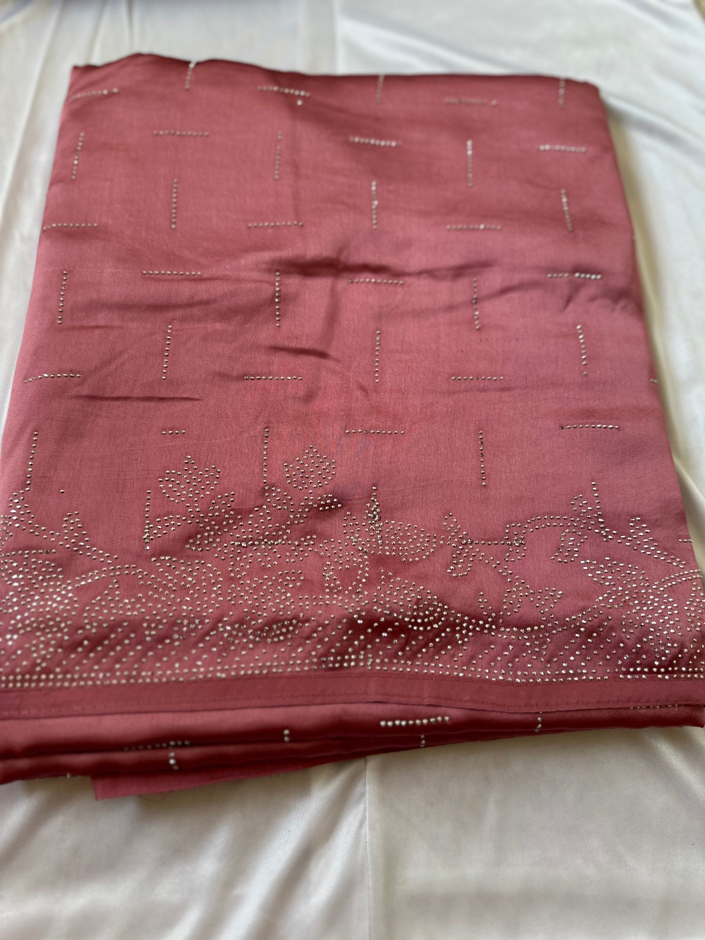 Pink Zarkan Satin Saree