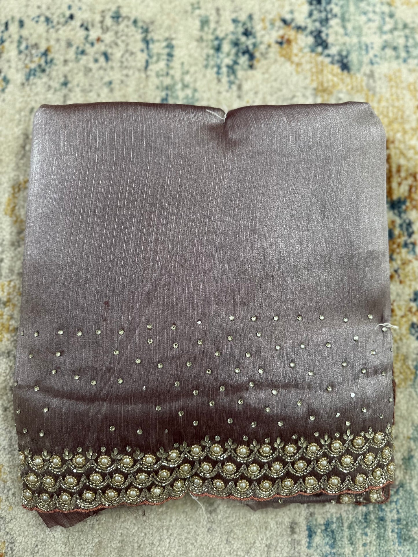 Cutdana & Pearl Handwork Saree