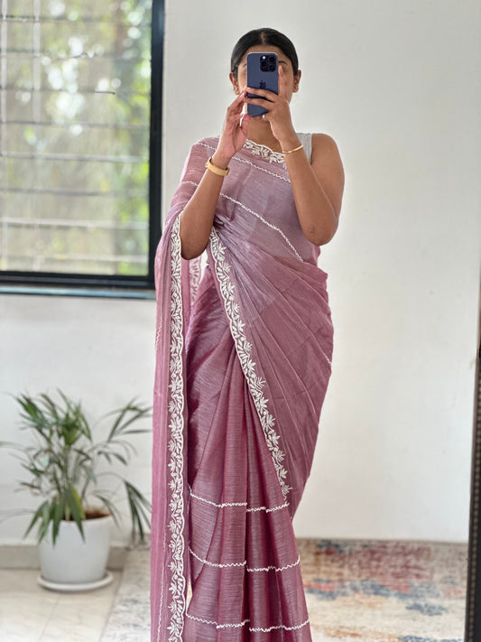 Pearl Handwork Embellished Saree