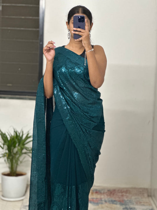 Sequins Georgette Saree