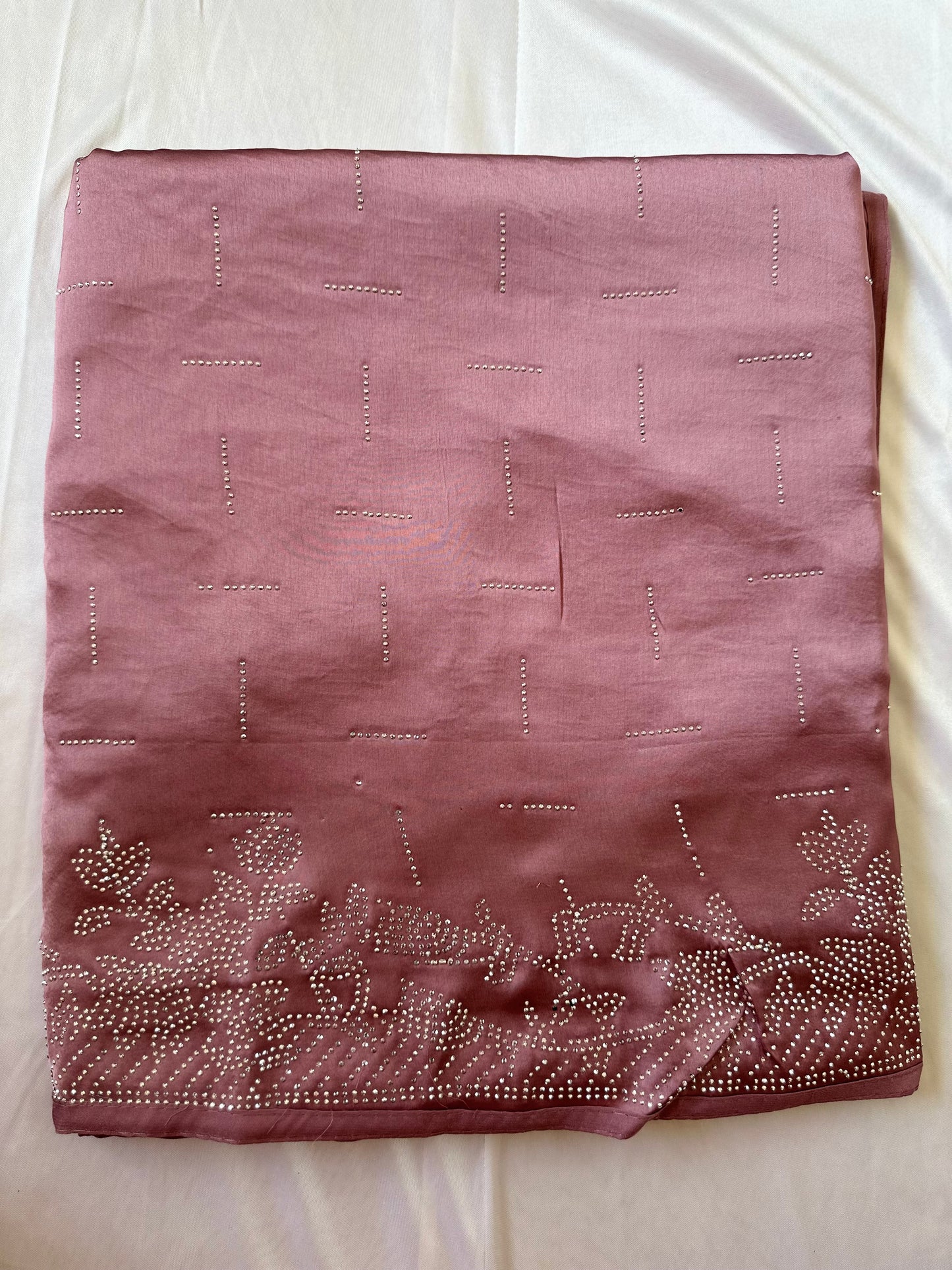 Mauve Zarkan Satin Saree