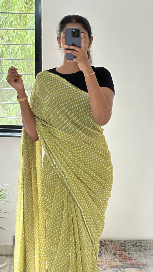Georgette Bandhani Saree