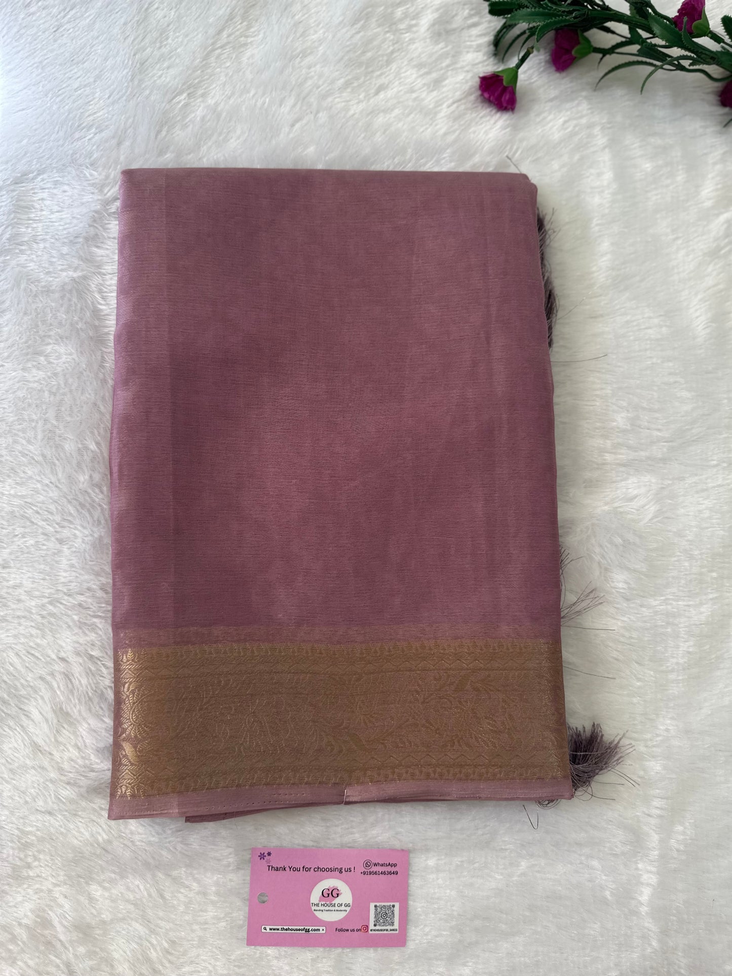 Lilac Semi Tissue Saree