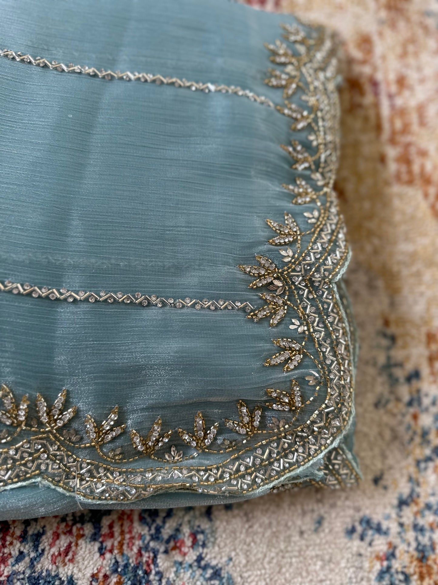Cutdana Handwork Embellished Saree