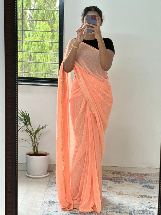 Georgette Bandhani Saree