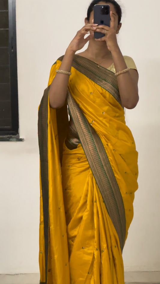 Yellow Silk Saree