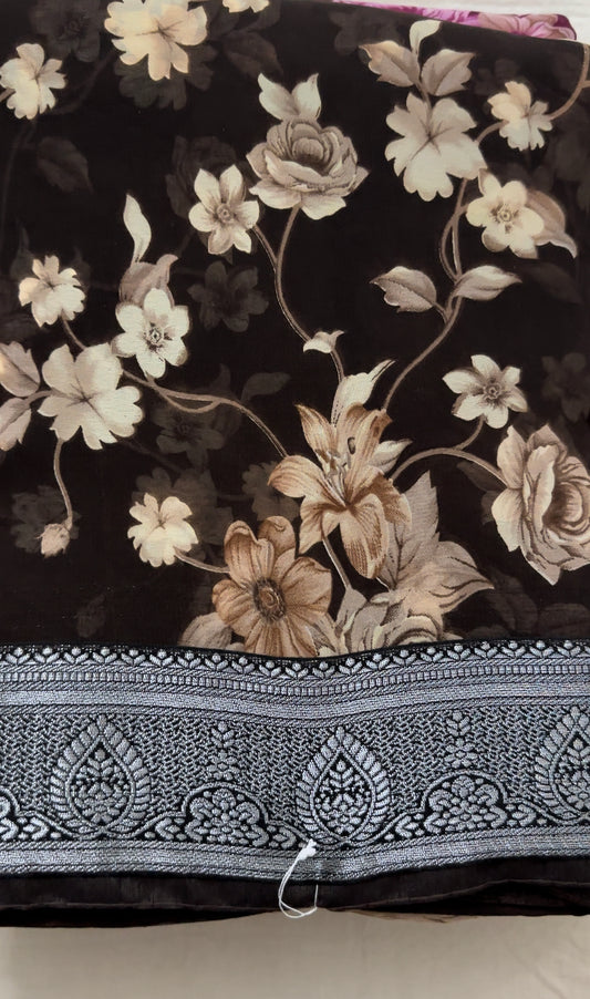 Soft Georgette Floral Saree