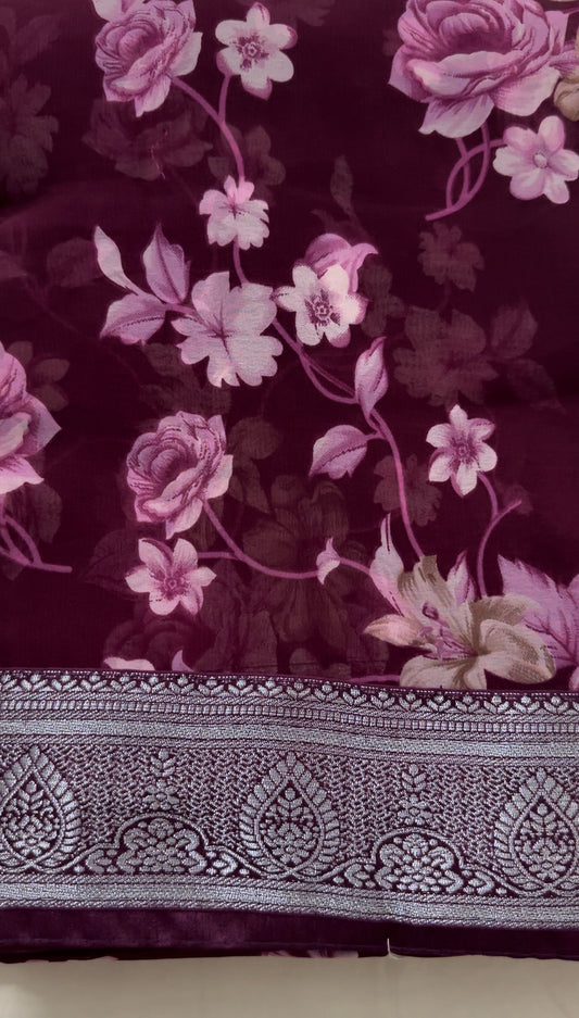 Soft Georgette Floral Saree