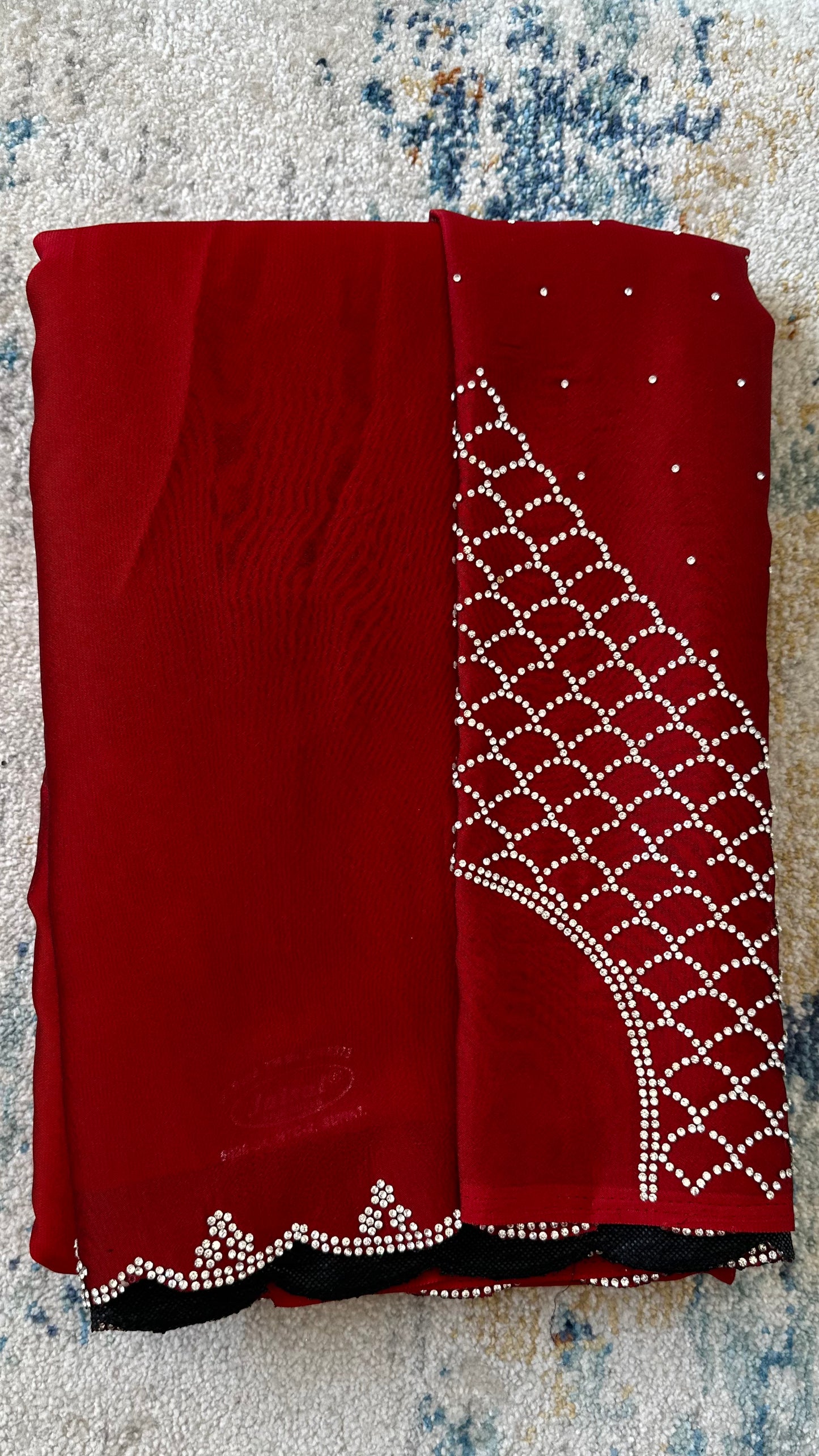 Red Embellished Saree