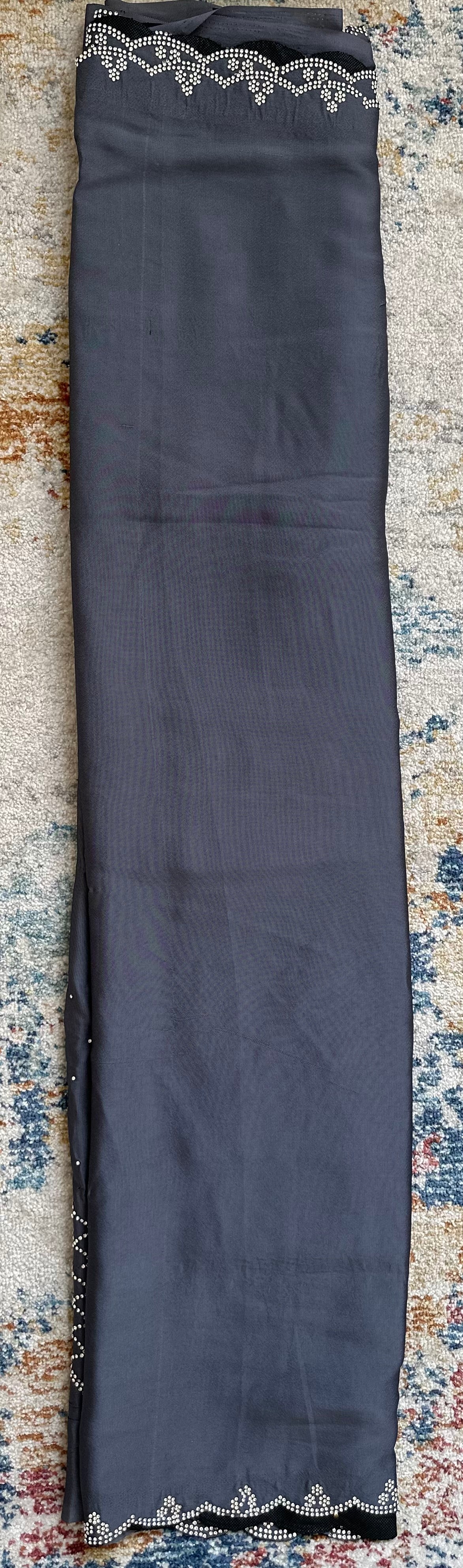 Grey Embellished Saree