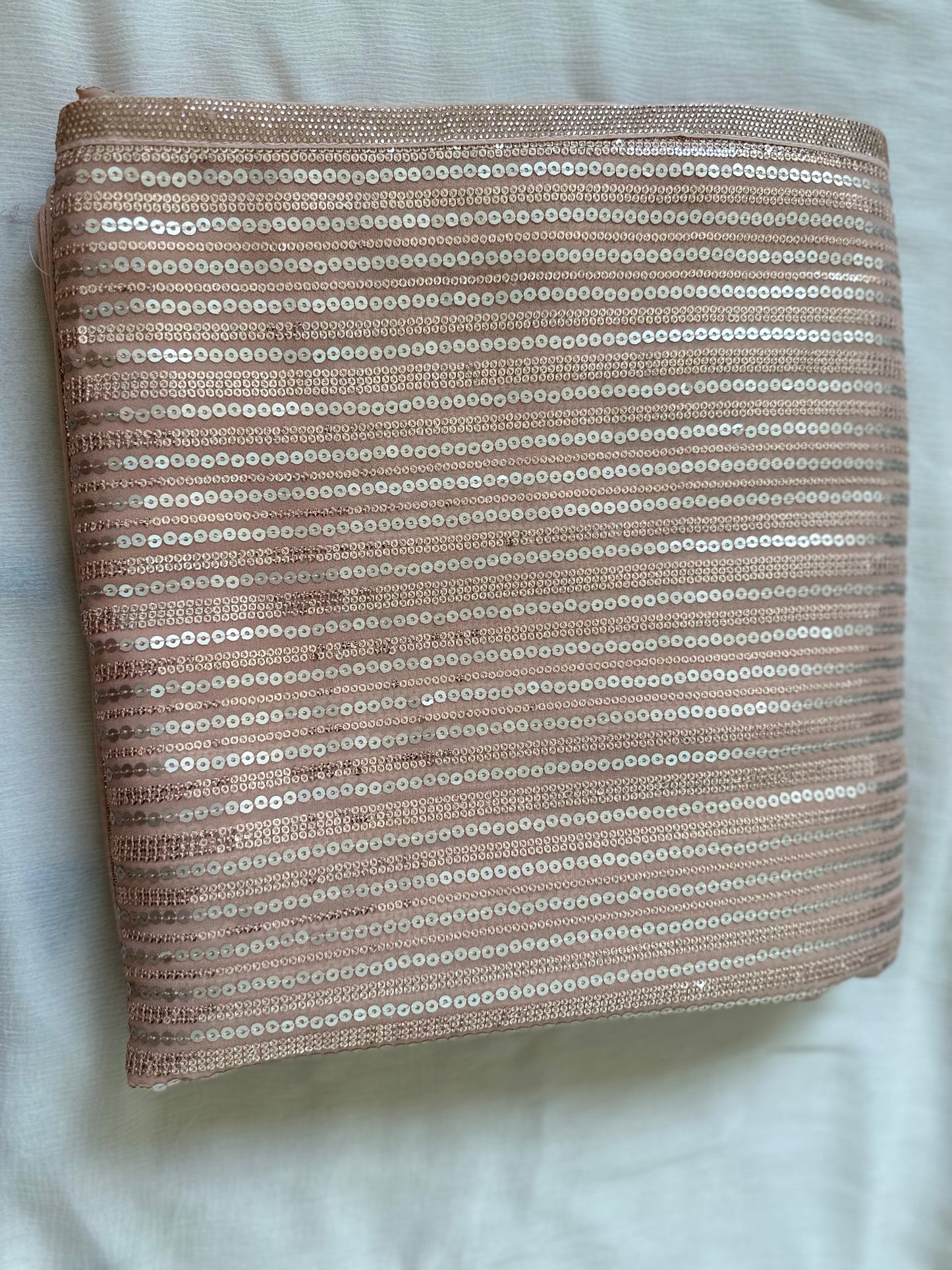 Pink Sequins Georgette Saree