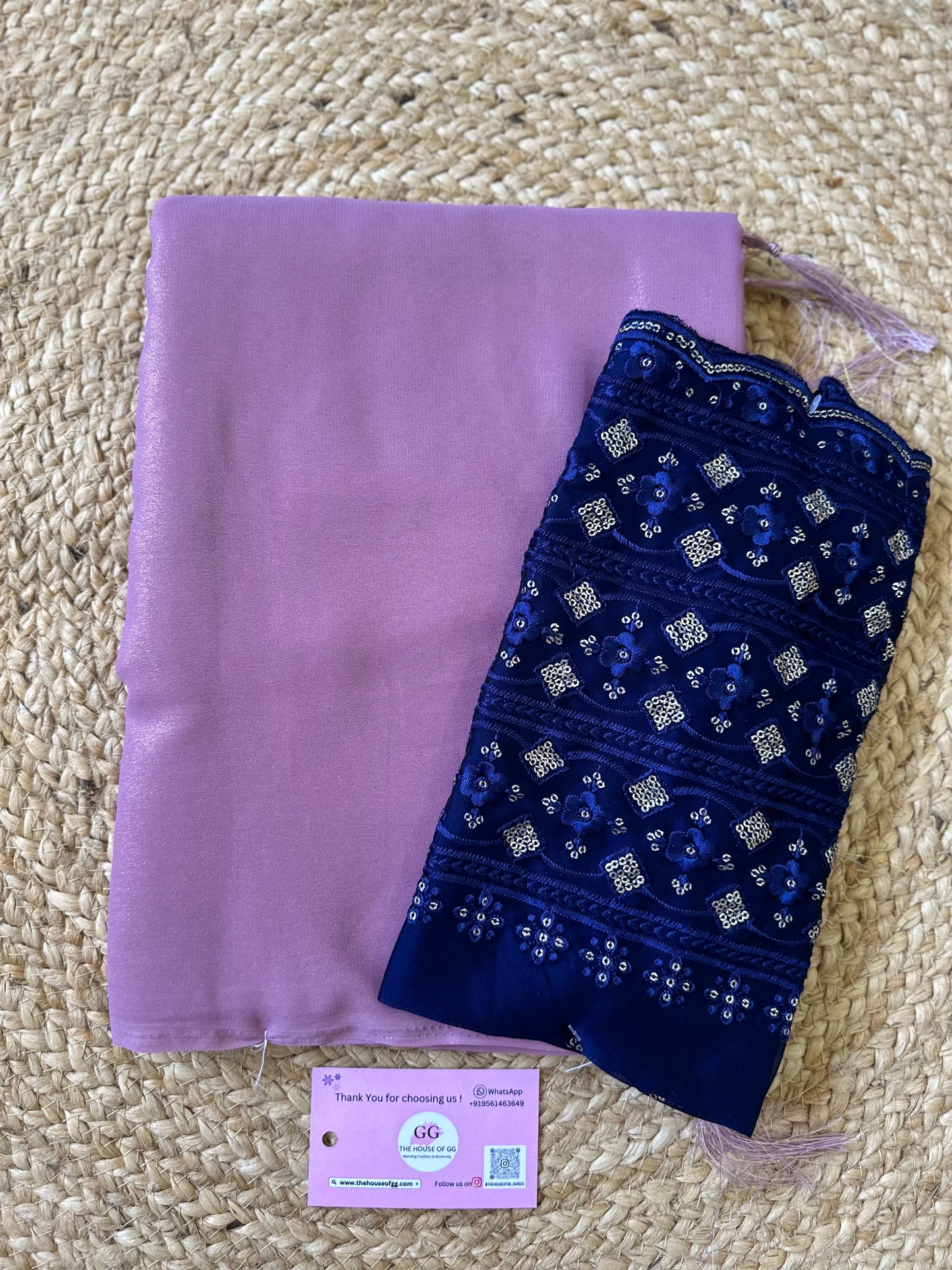Lavender Plain Shimmer Saree