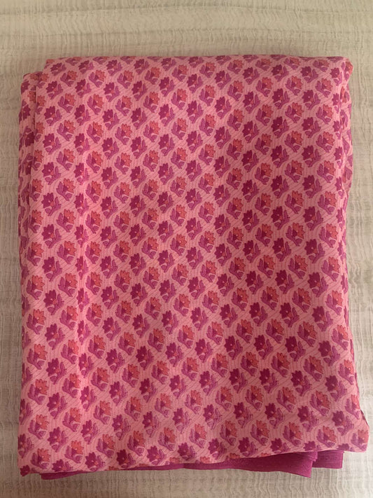 Uniform Printed Crepe Saree