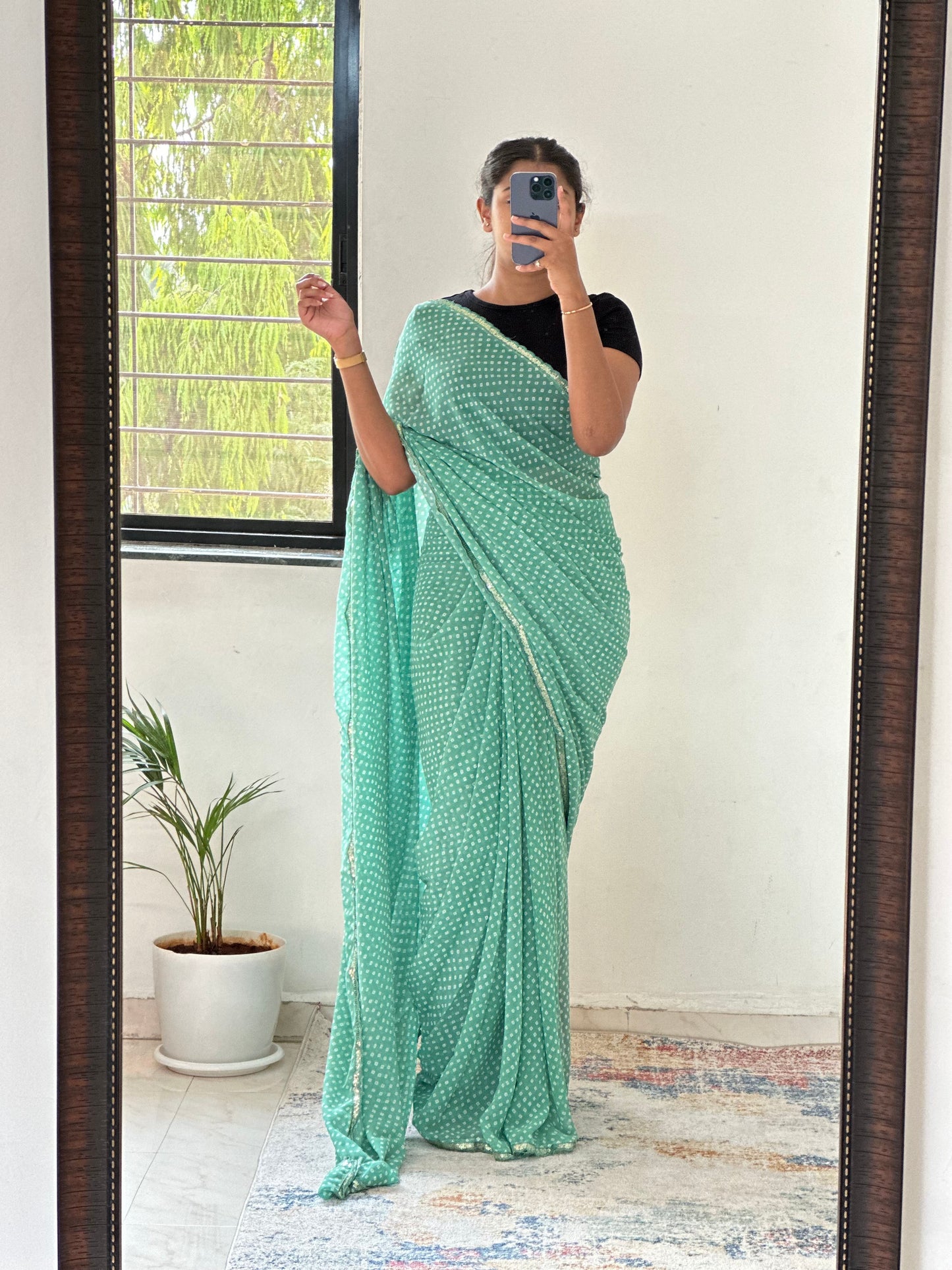 Georgette Bandhani Saree