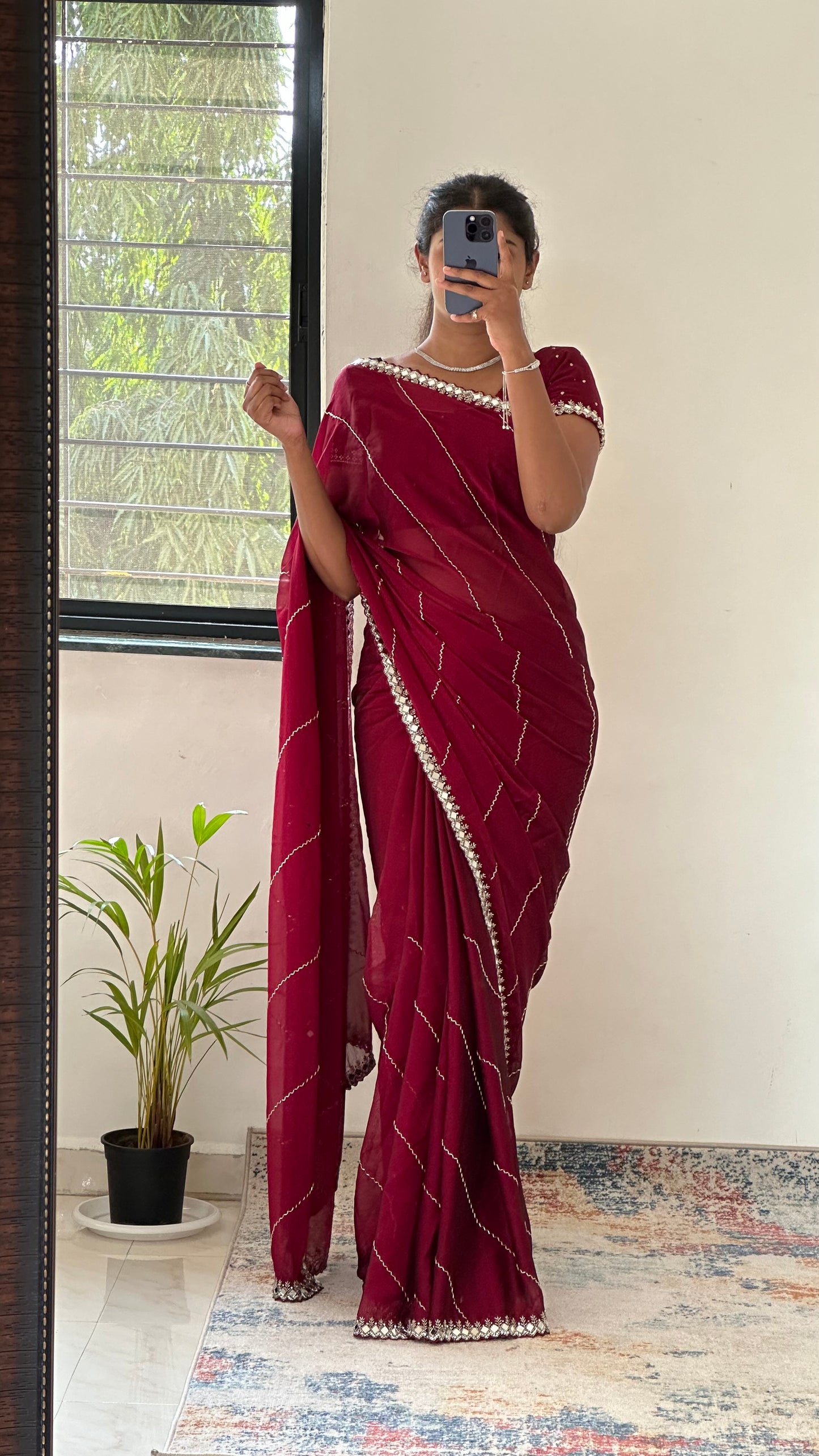 Cutdana Handwork Georgette Saree
