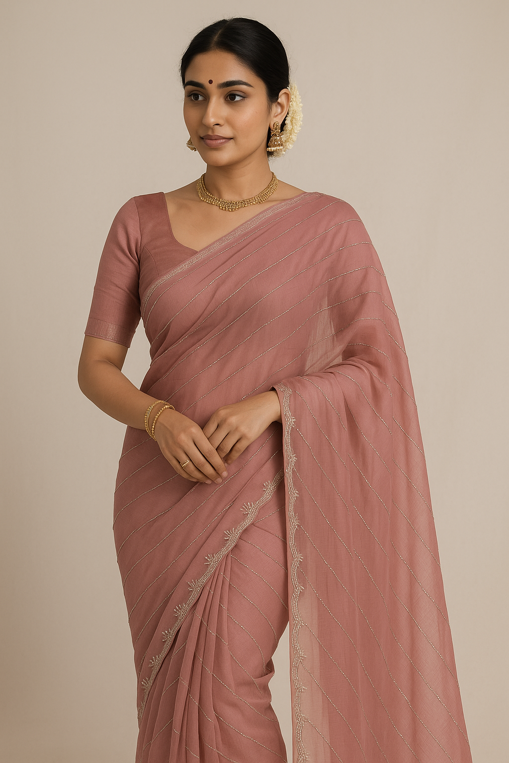 Cut Dana Handwork Saree