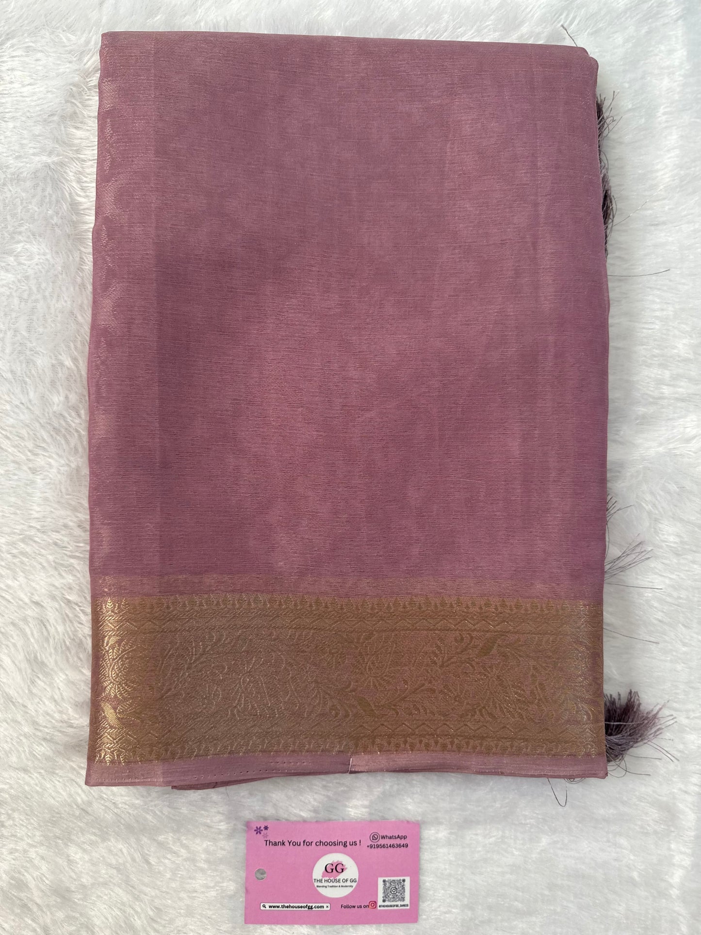 Lilac Semi Tissue Saree