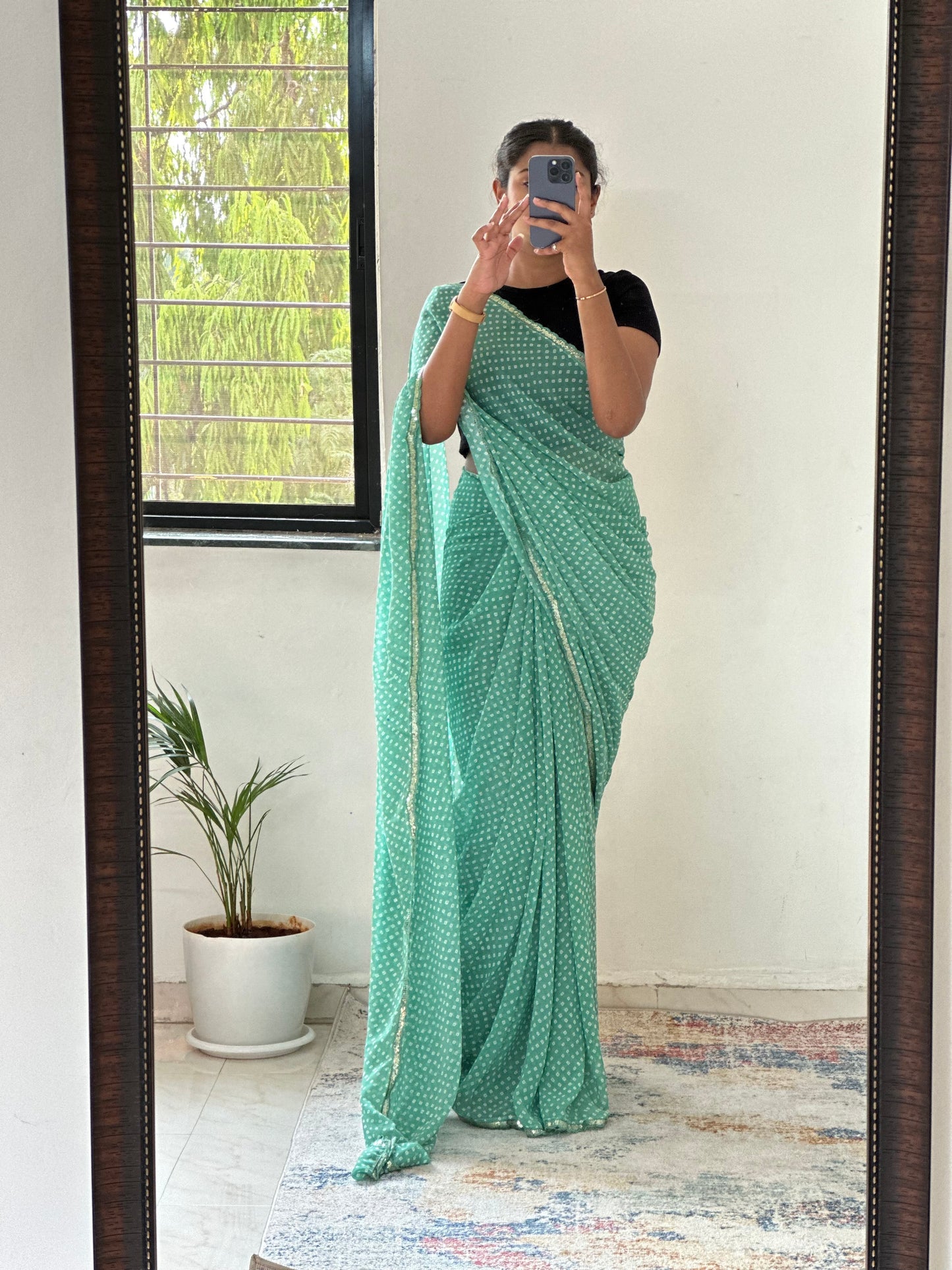 Georgette Bandhani Saree