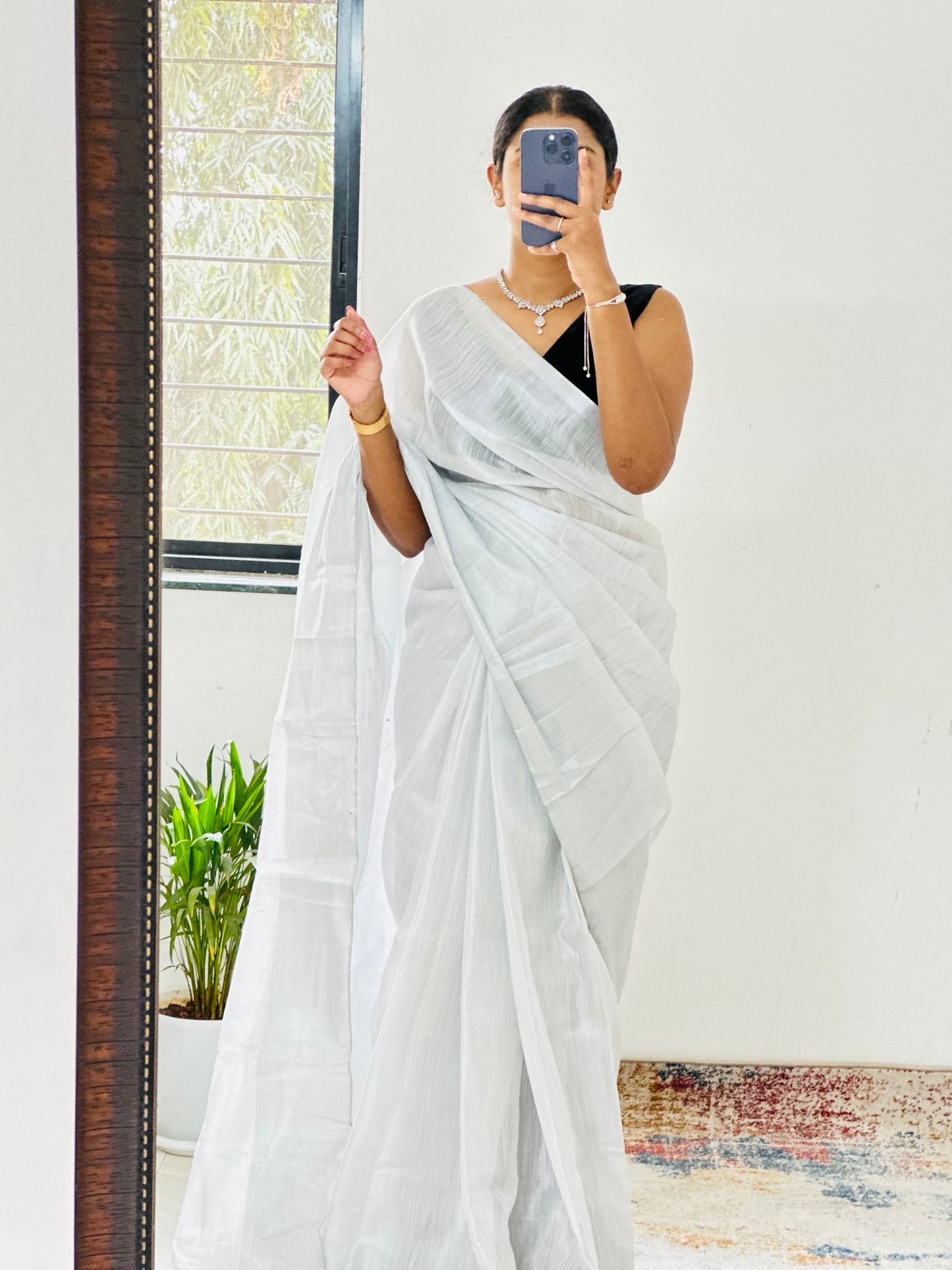 Silver Uppda Silk Saree