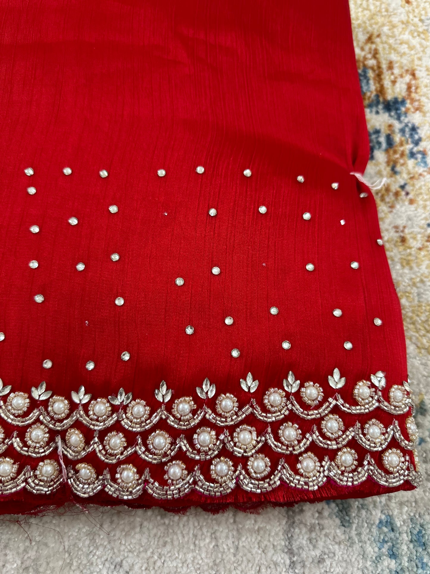 Cutdana & Pearl Handwork Saree