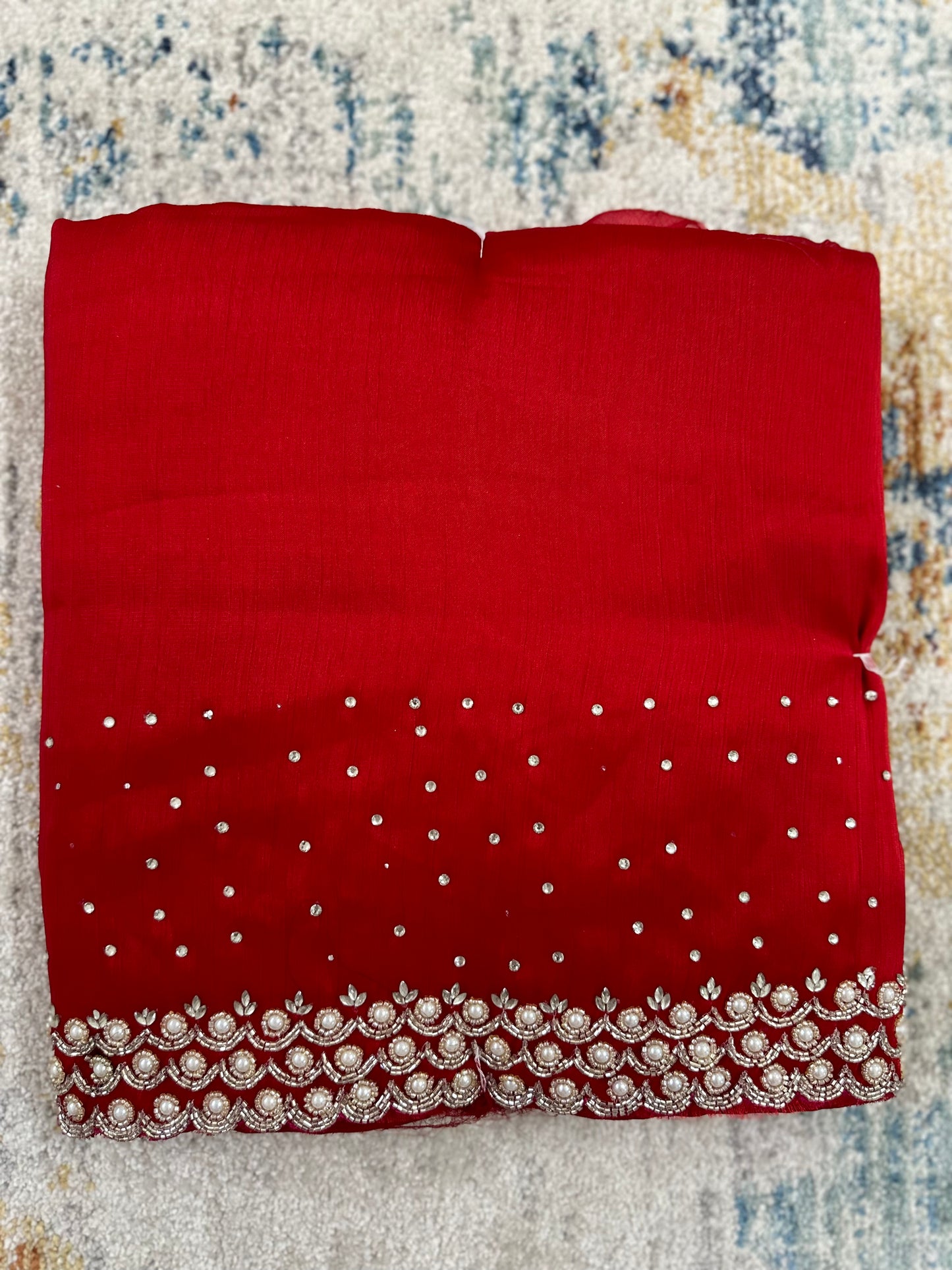 Cutdana & Pearl Handwork Saree