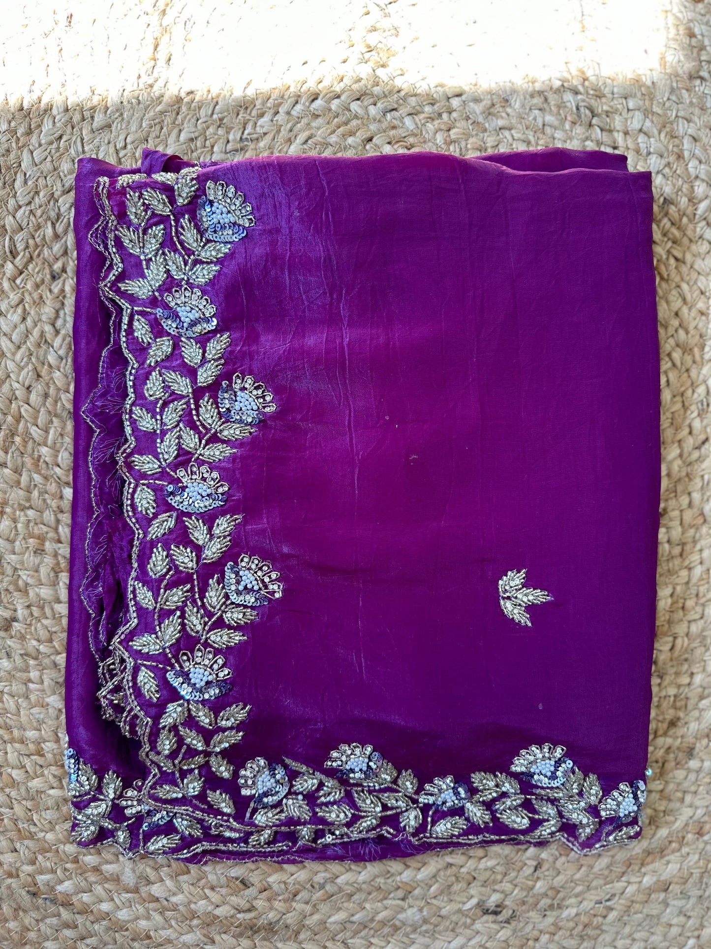 Cutdana Crush Tissue Saree
