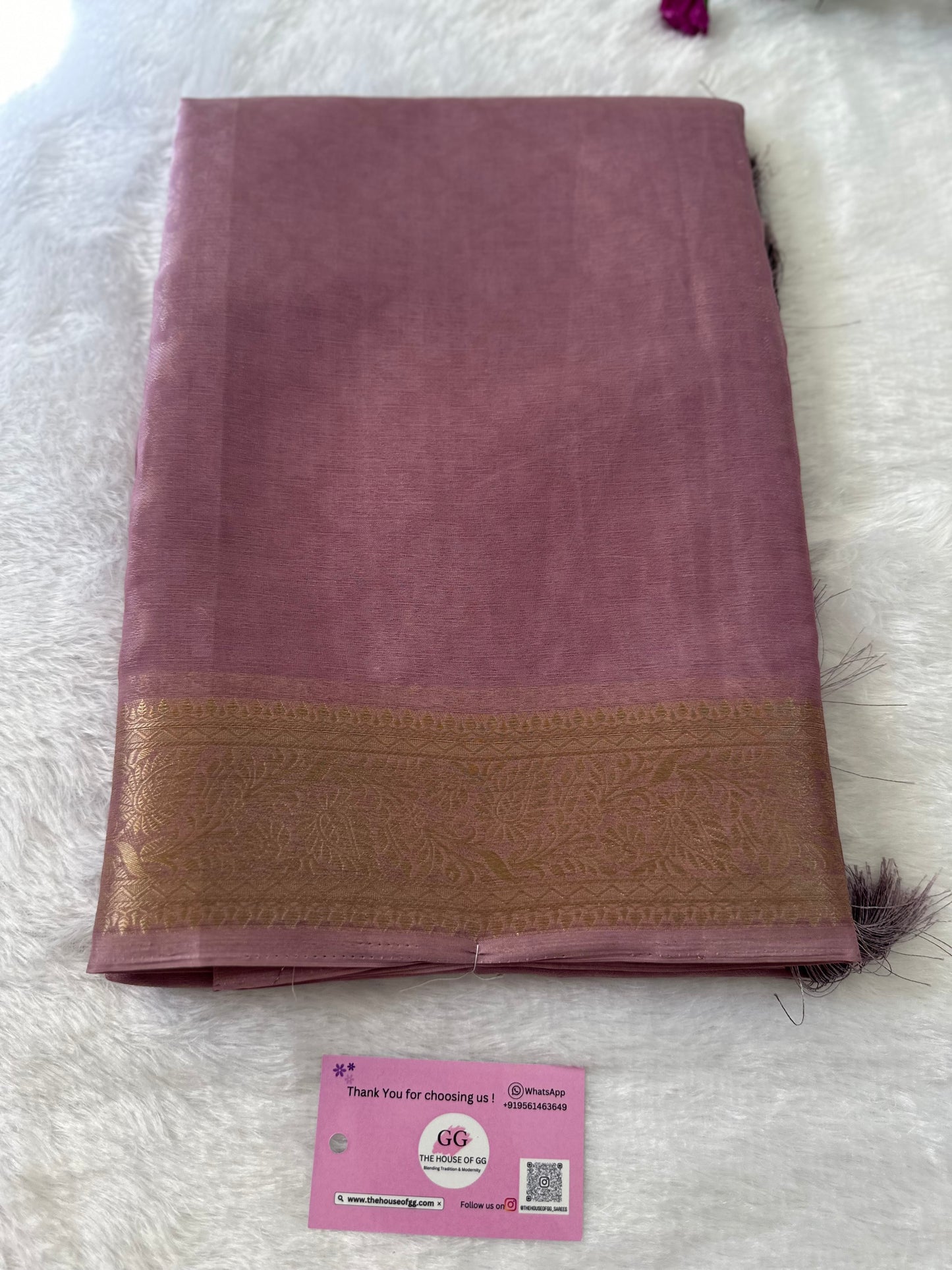 Lilac Semi Tissue Saree