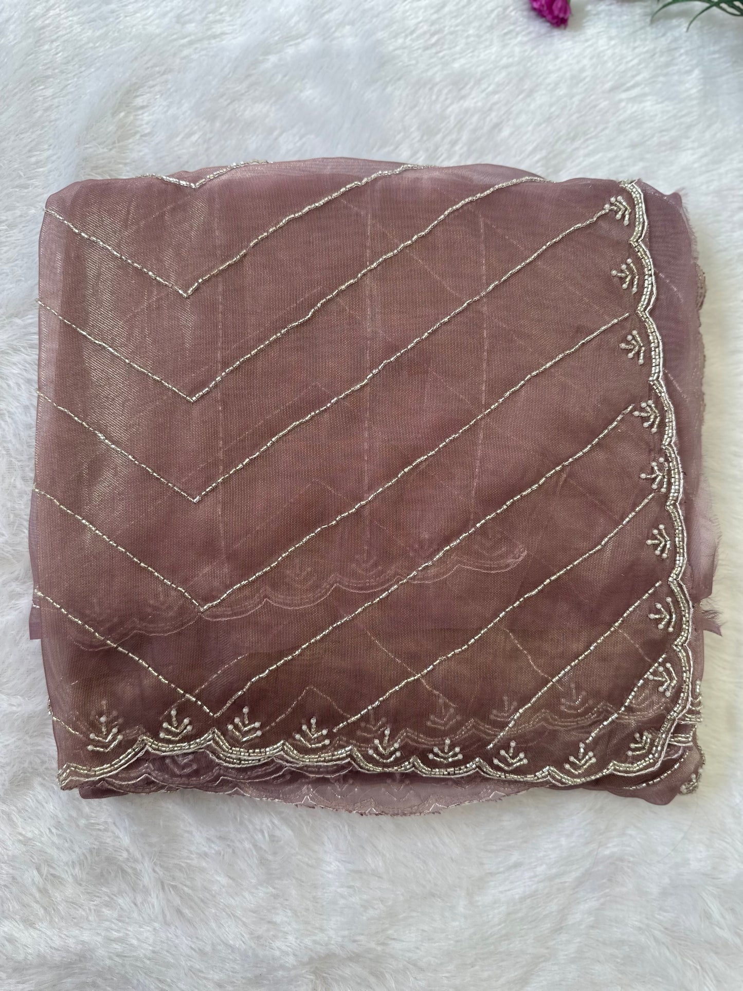 Fine Cutdana Tissue Saree