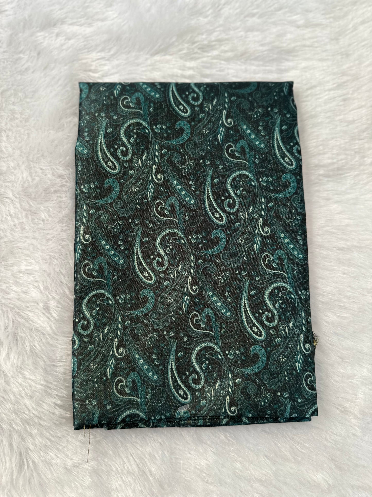 Emerald Green Plain Shimmer Saree
