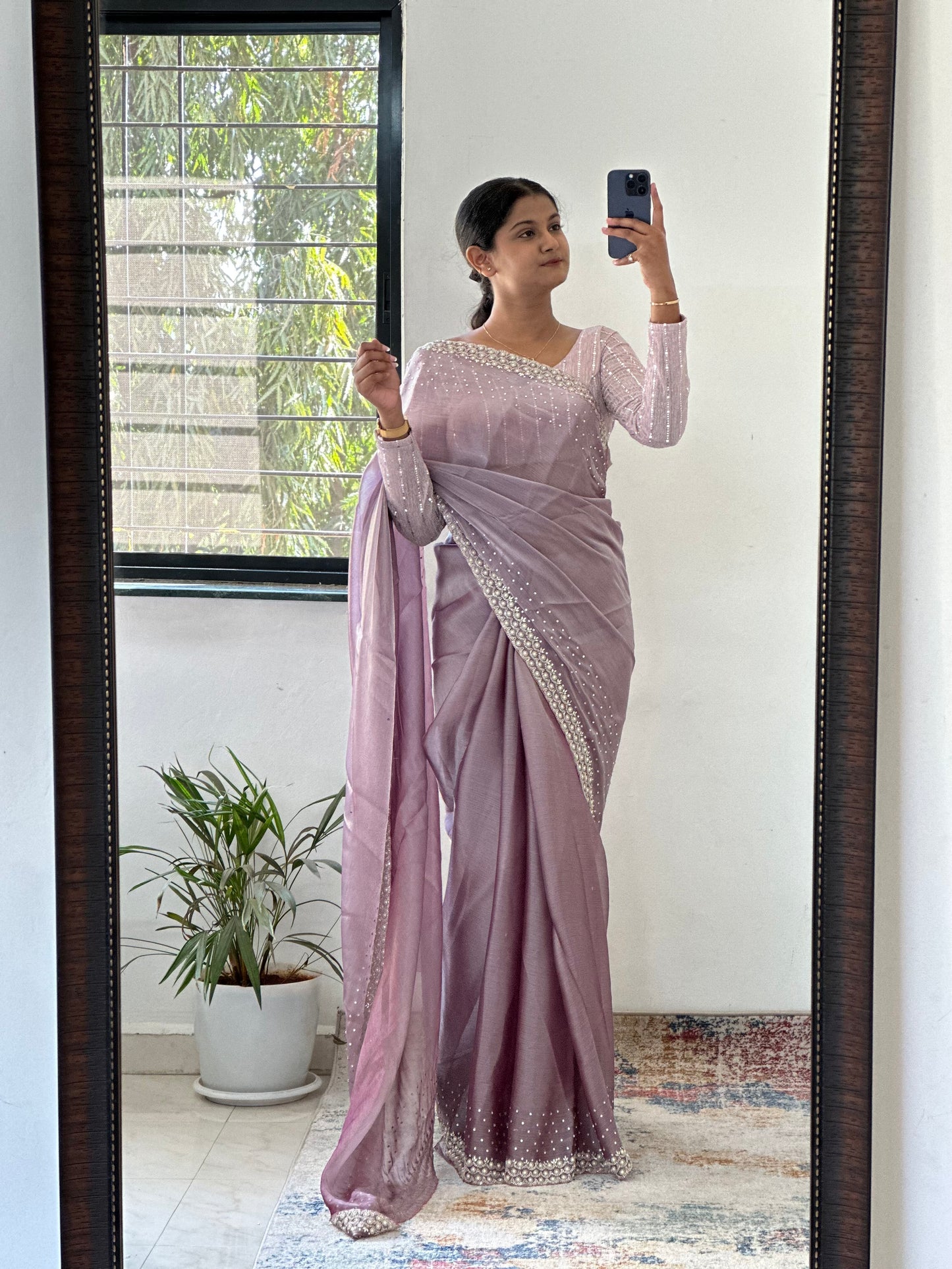 Cutdana & Pearl Handwork Saree