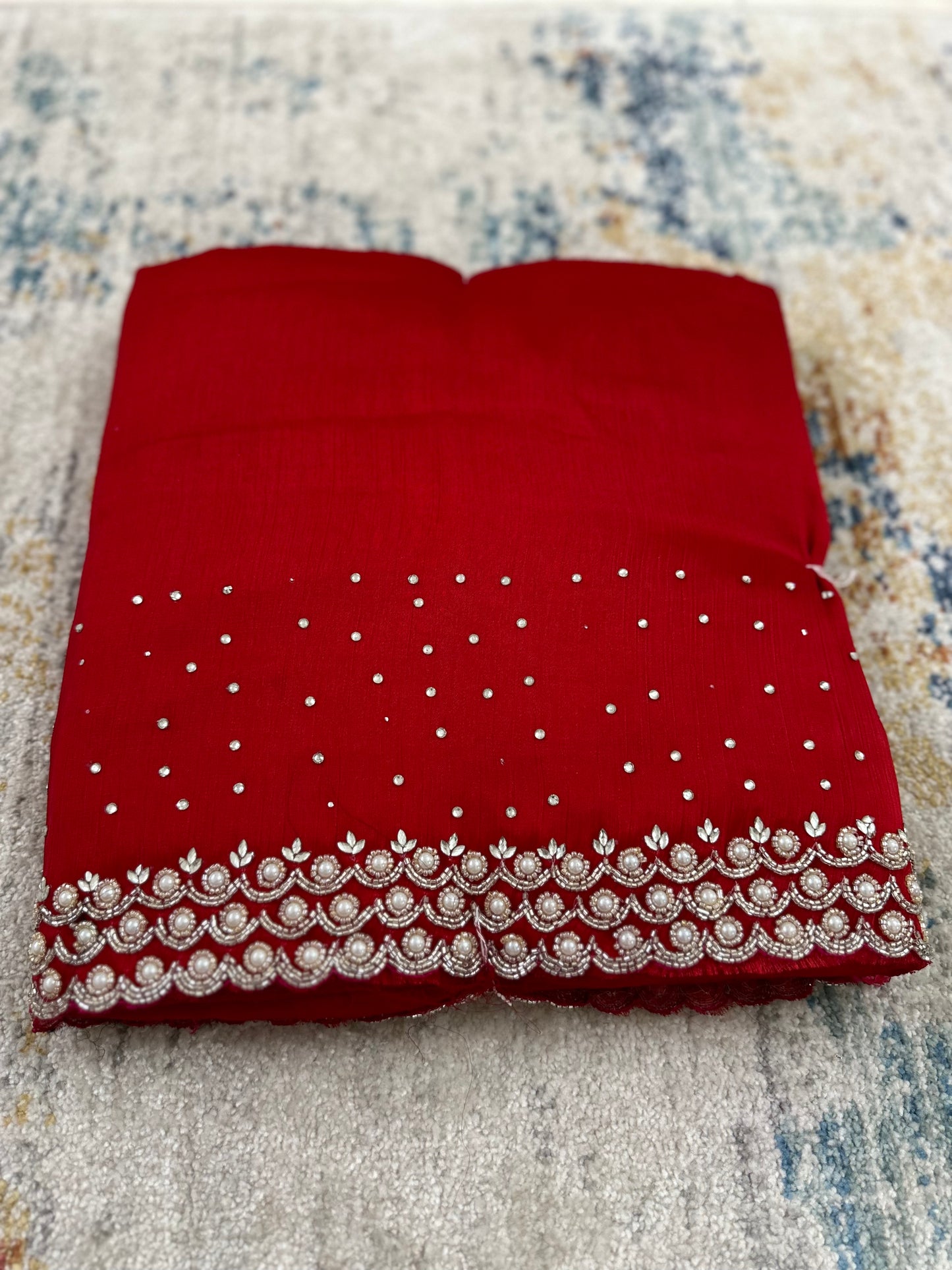 Cutdana & Pearl Handwork Saree