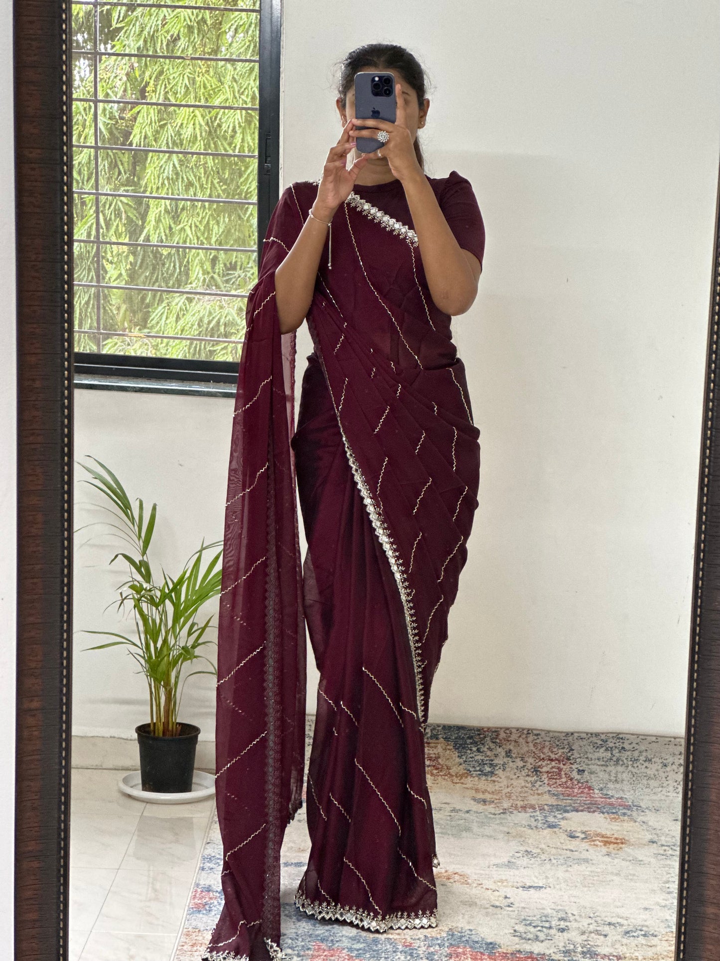 Cutdana Handwork Georgette Saree