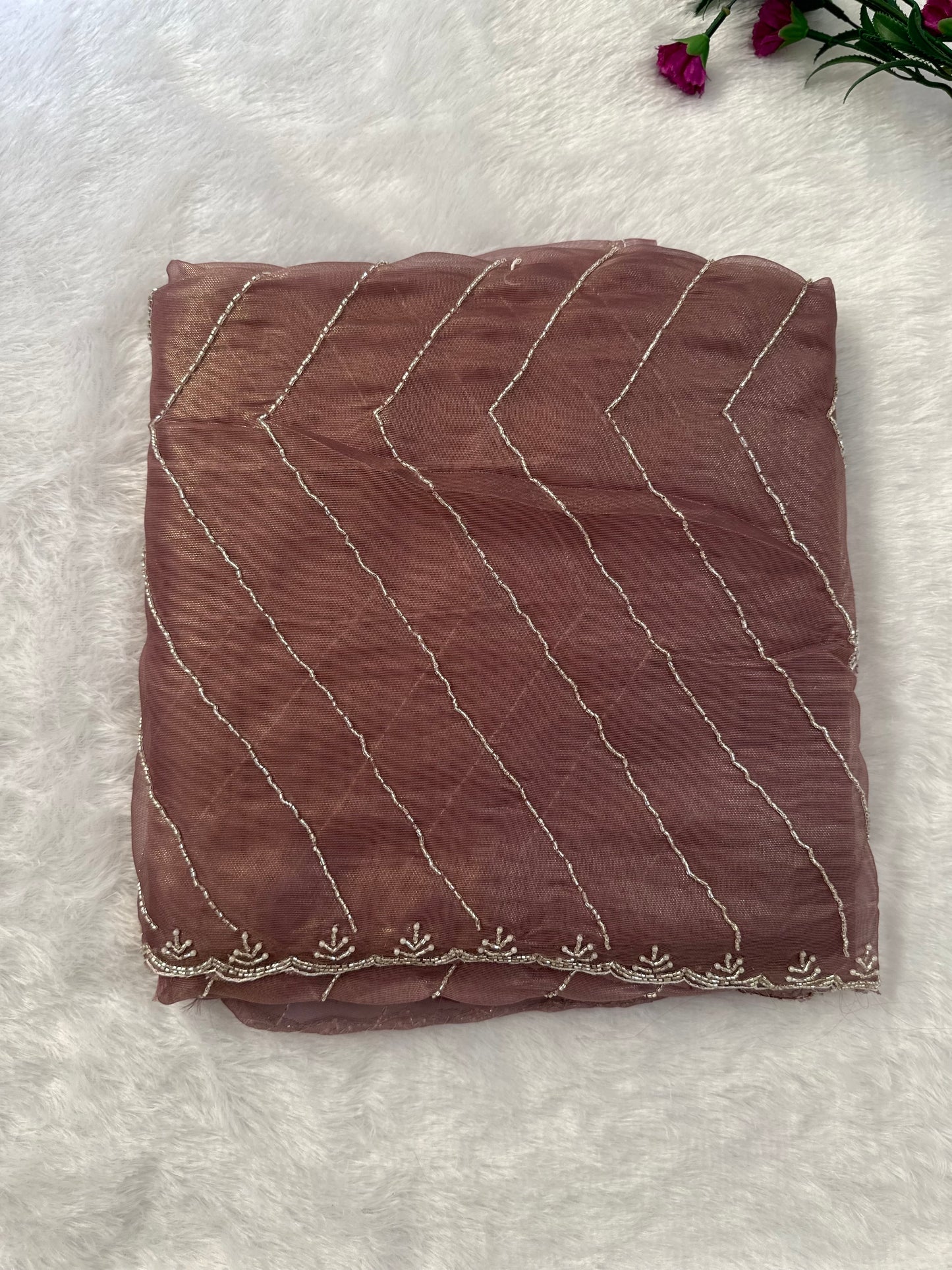 Fine Cutdana Tissue Saree