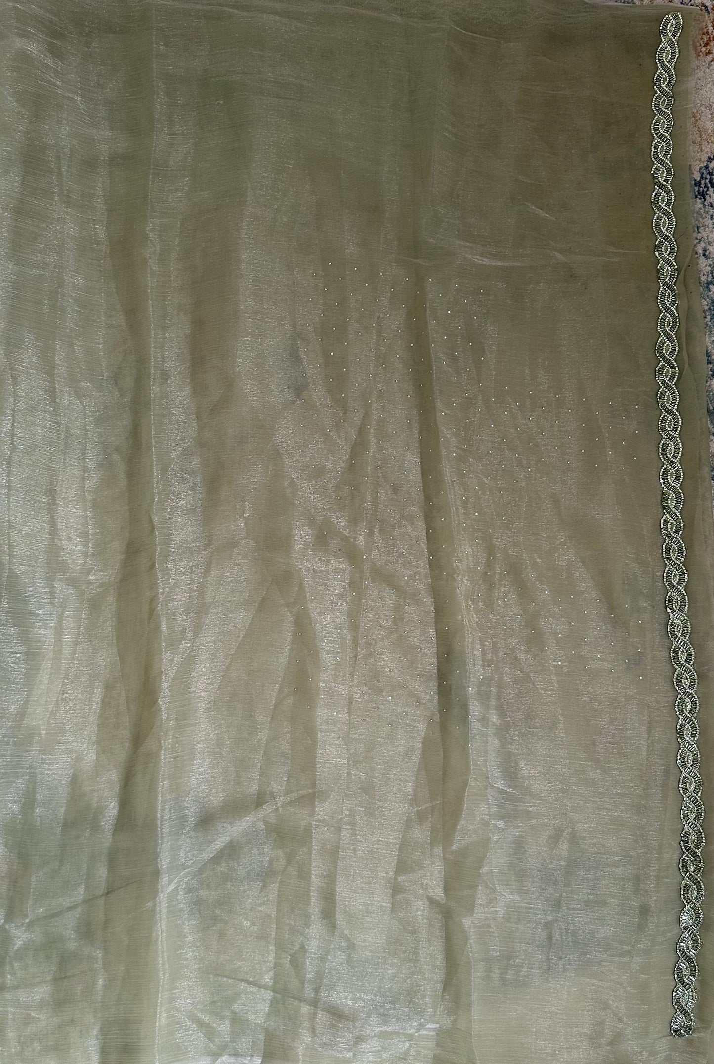 Green Jimmy choo Saree