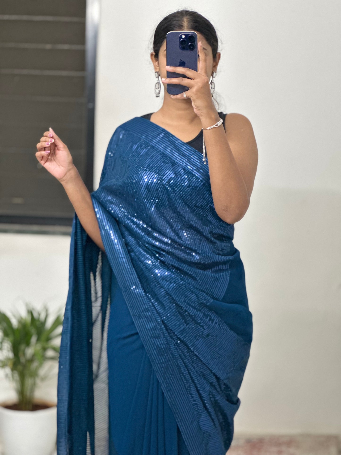 Sequins Georgette Saree