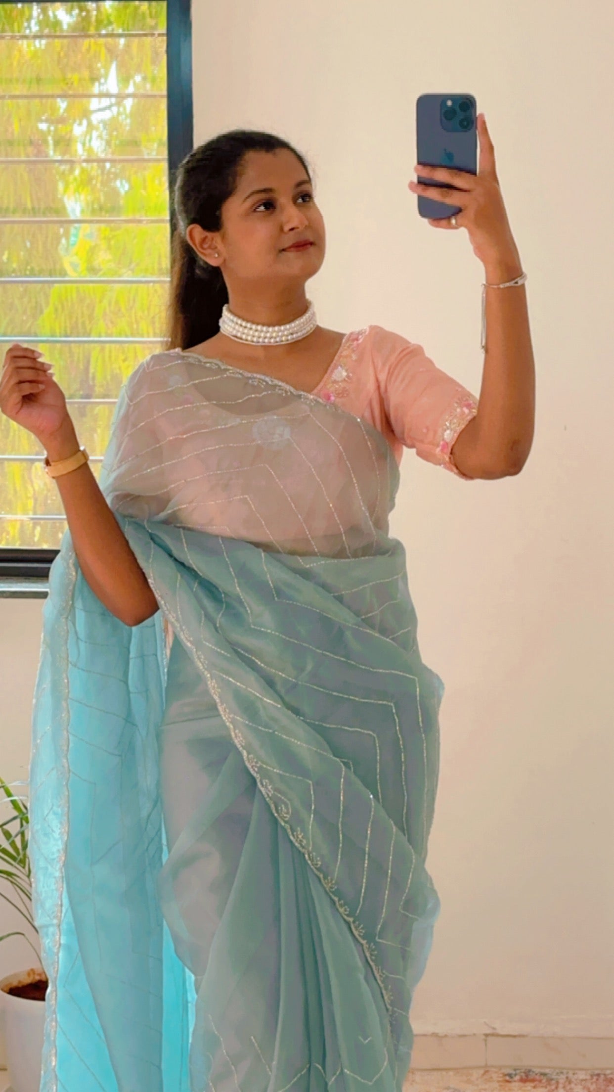 Cut Dana Handwork Saree