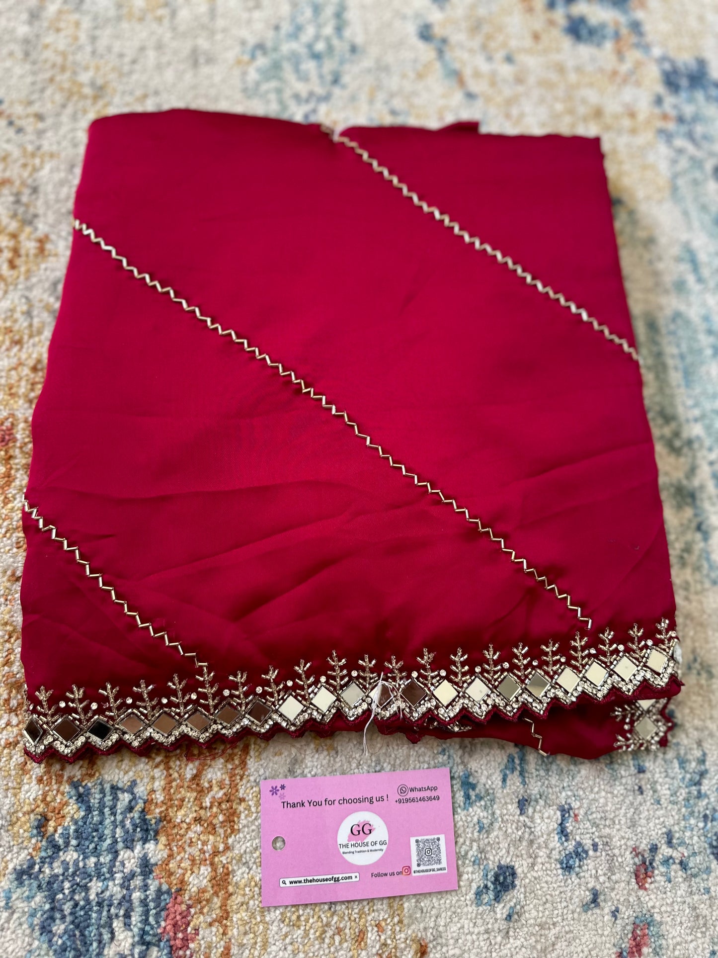 Cutdana Handwork Georgette Saree