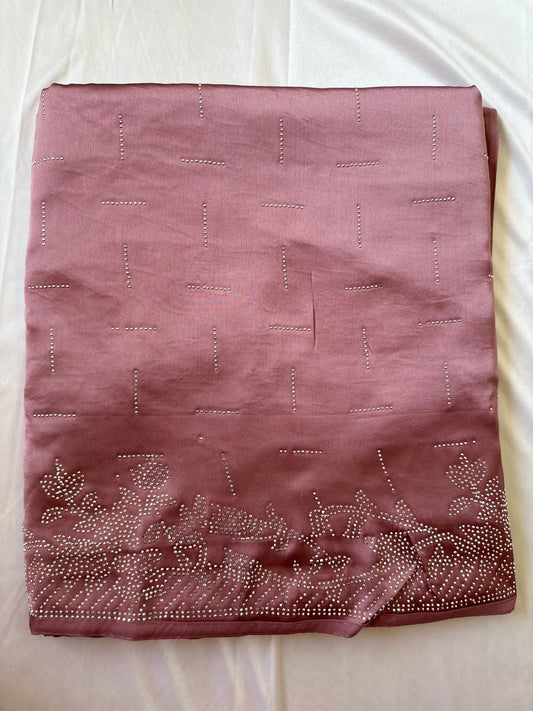 Mauve Zarkan Satin Saree